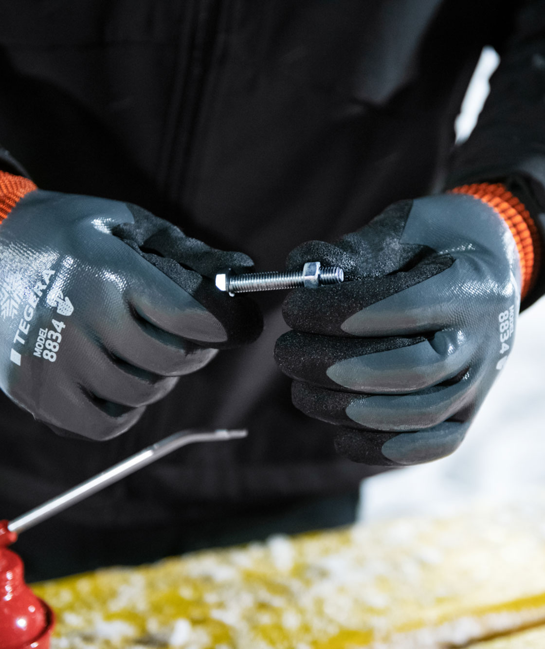 Tegera 8834 vinter arbeidshansker, Svart