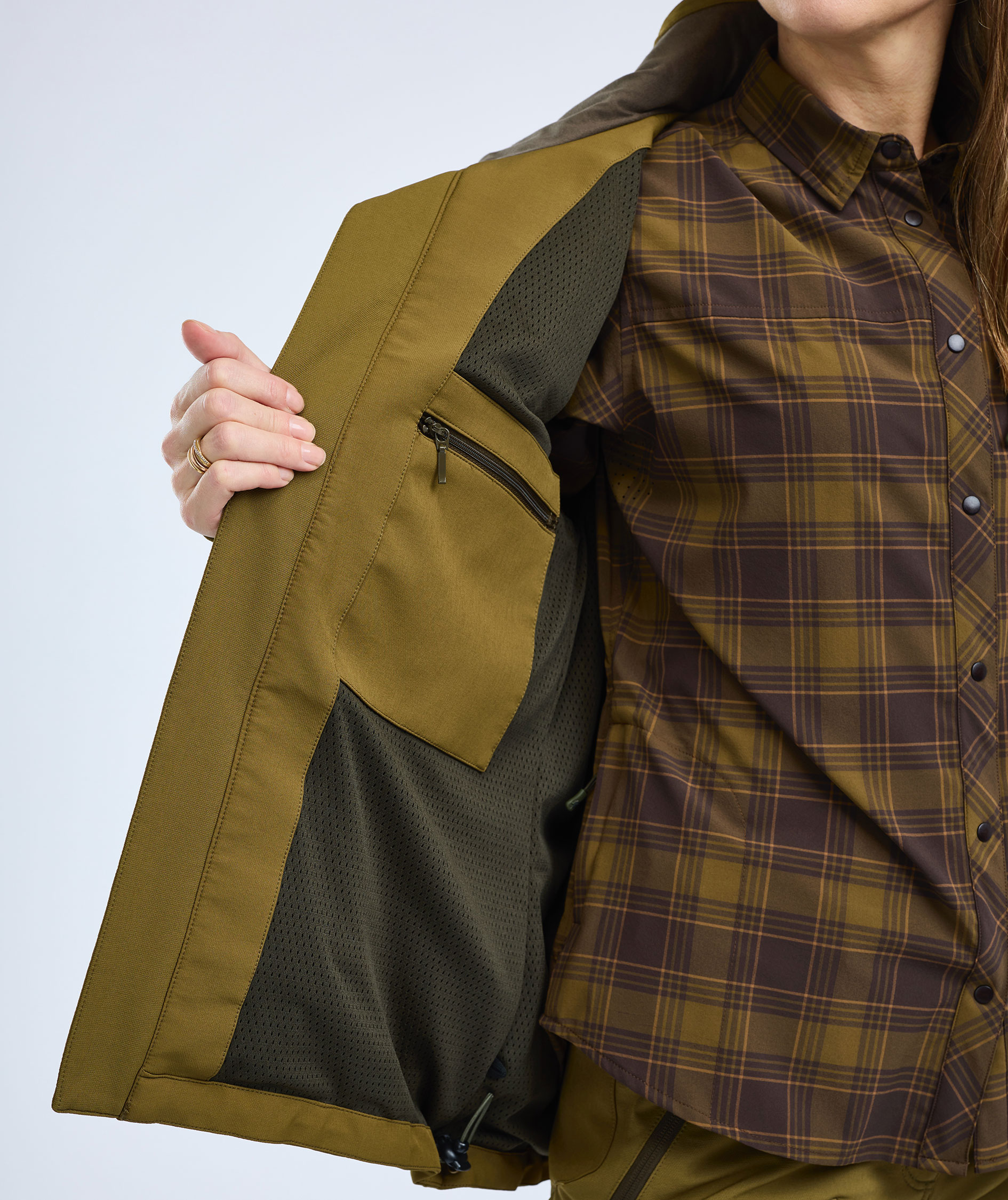 Pinewood&nbsp;Furudal Hunters Hybrid stretch damejakke, Olive green, large image number 4