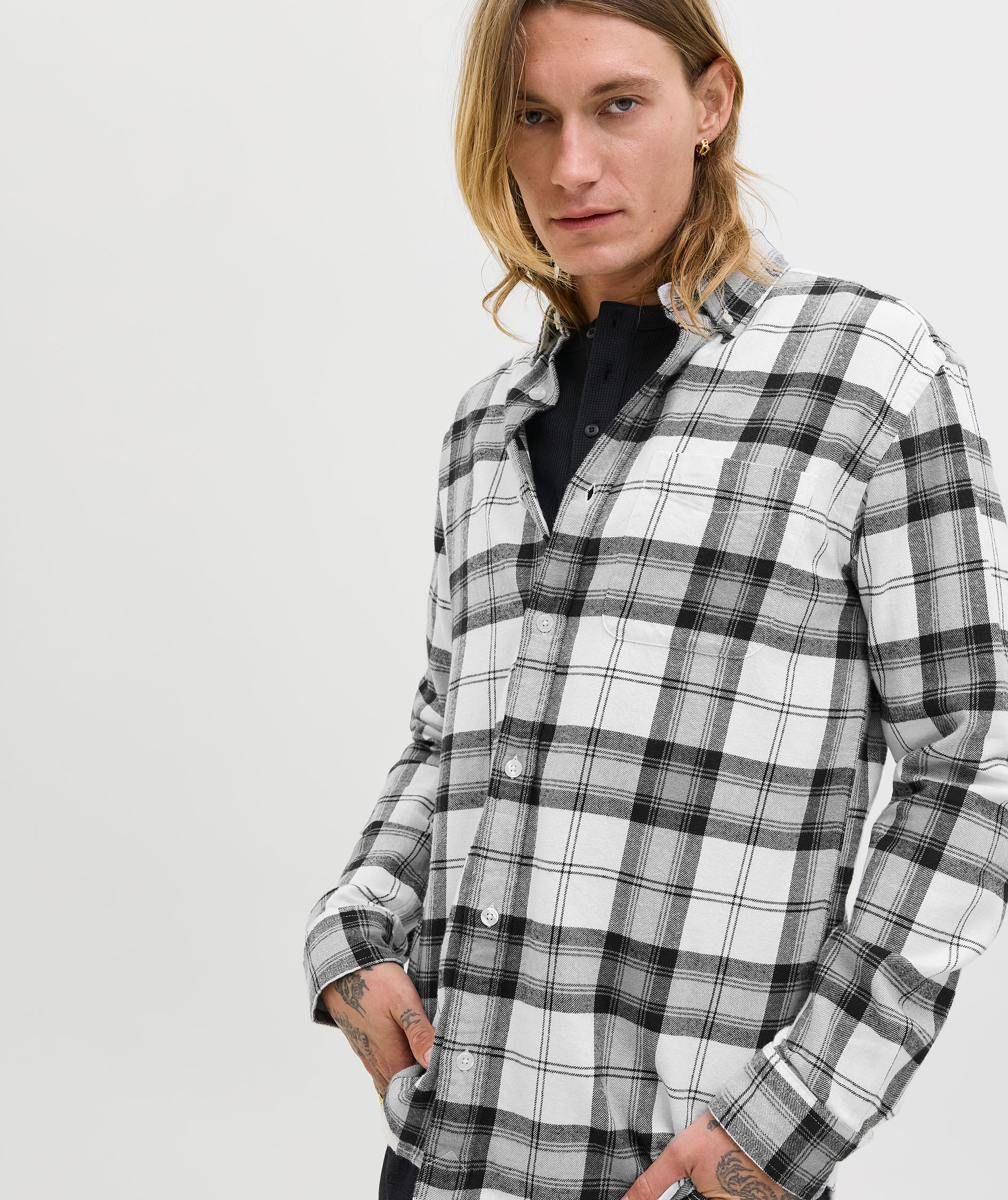 Jack & Jones Premium JPRBLUBROOK CHECK skjorte, Black, large image number 3