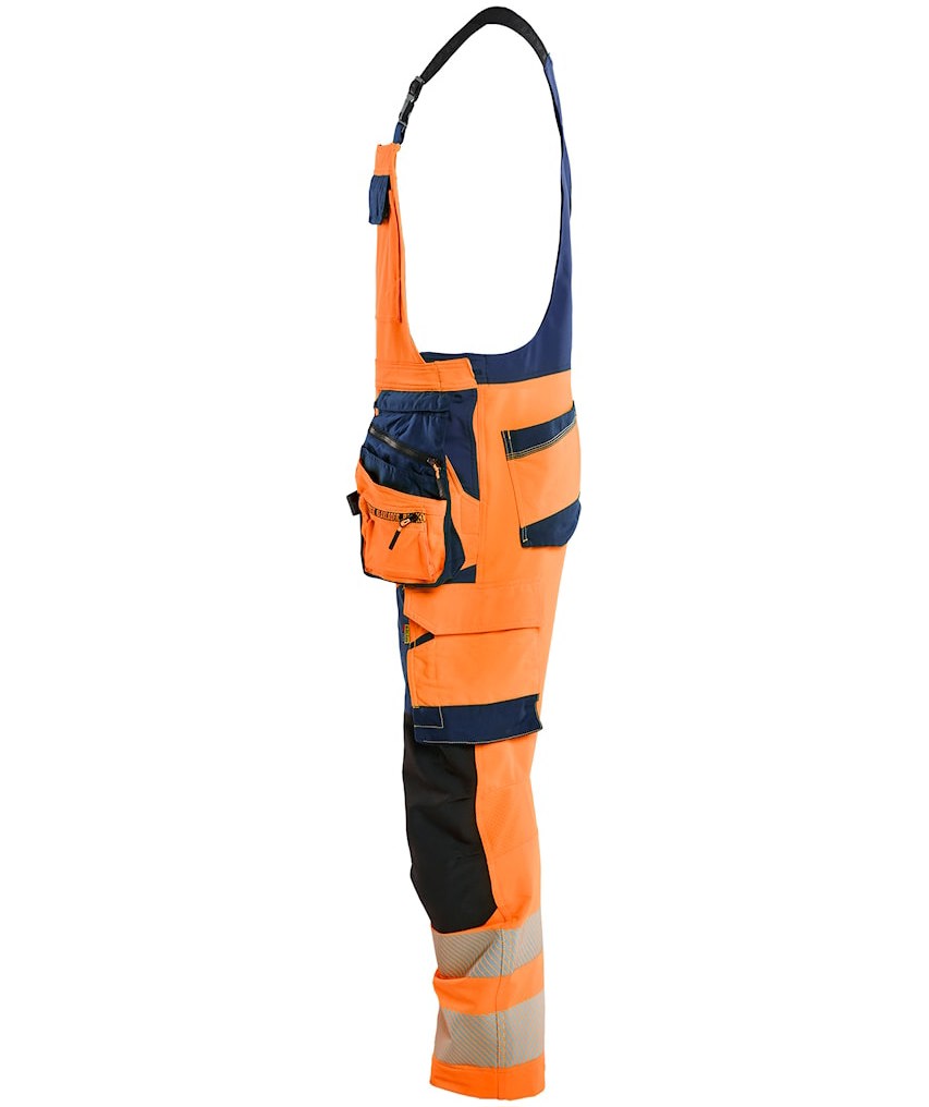 Bl&aring;kl&auml;der craftsman bib and brace full stretch, Hi-Vis Orange/Navy, large image number 3
