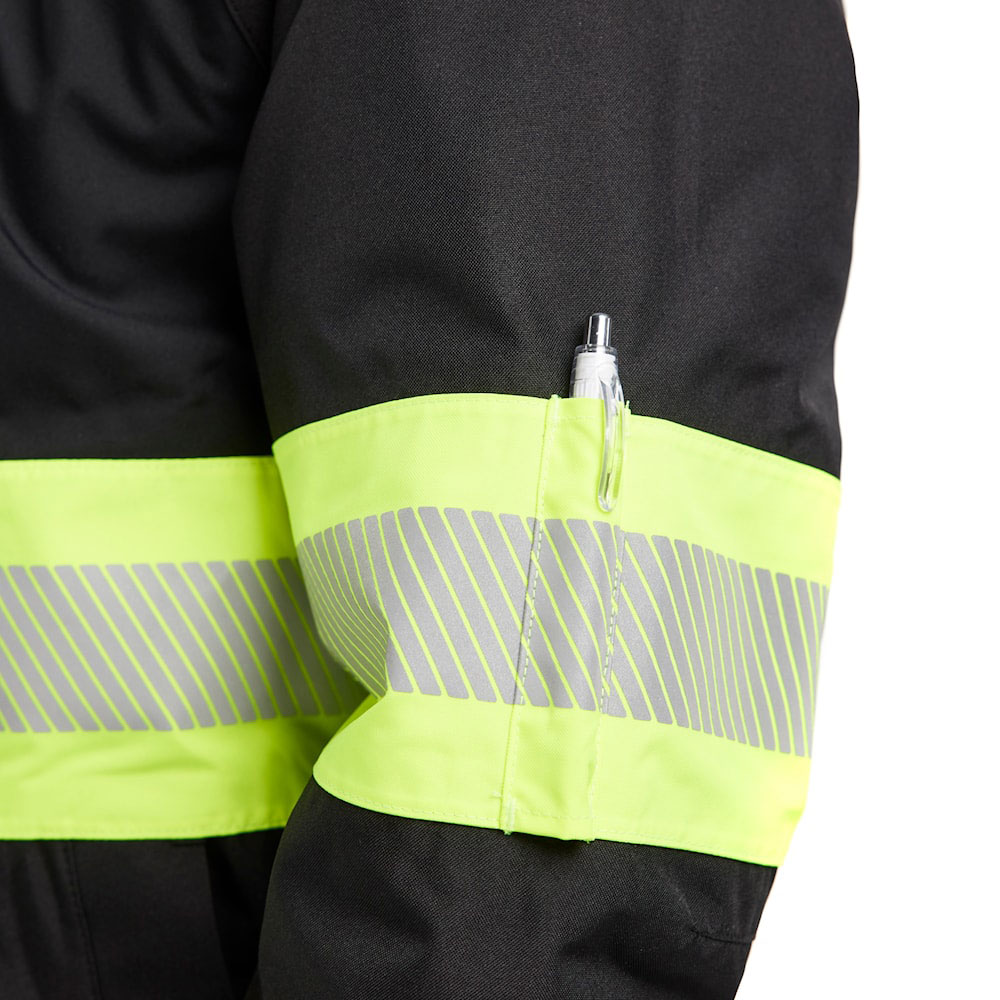 Bl&aring;kl&auml;der vinterjacka, Svart/Varselgul, large image number 7