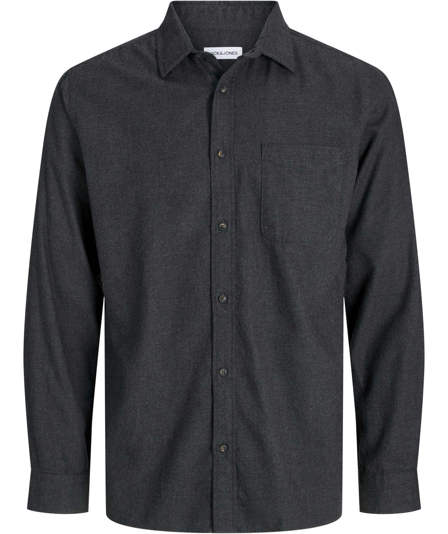 Jack & Jones Plus JJECLASSIC Hemd, Dark Grey Melange