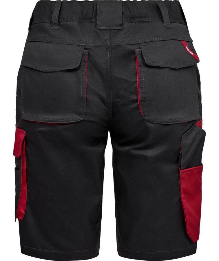 Engel Galaxy dame arbejdsshorts, Antracitgr&aring;/Tomato Red