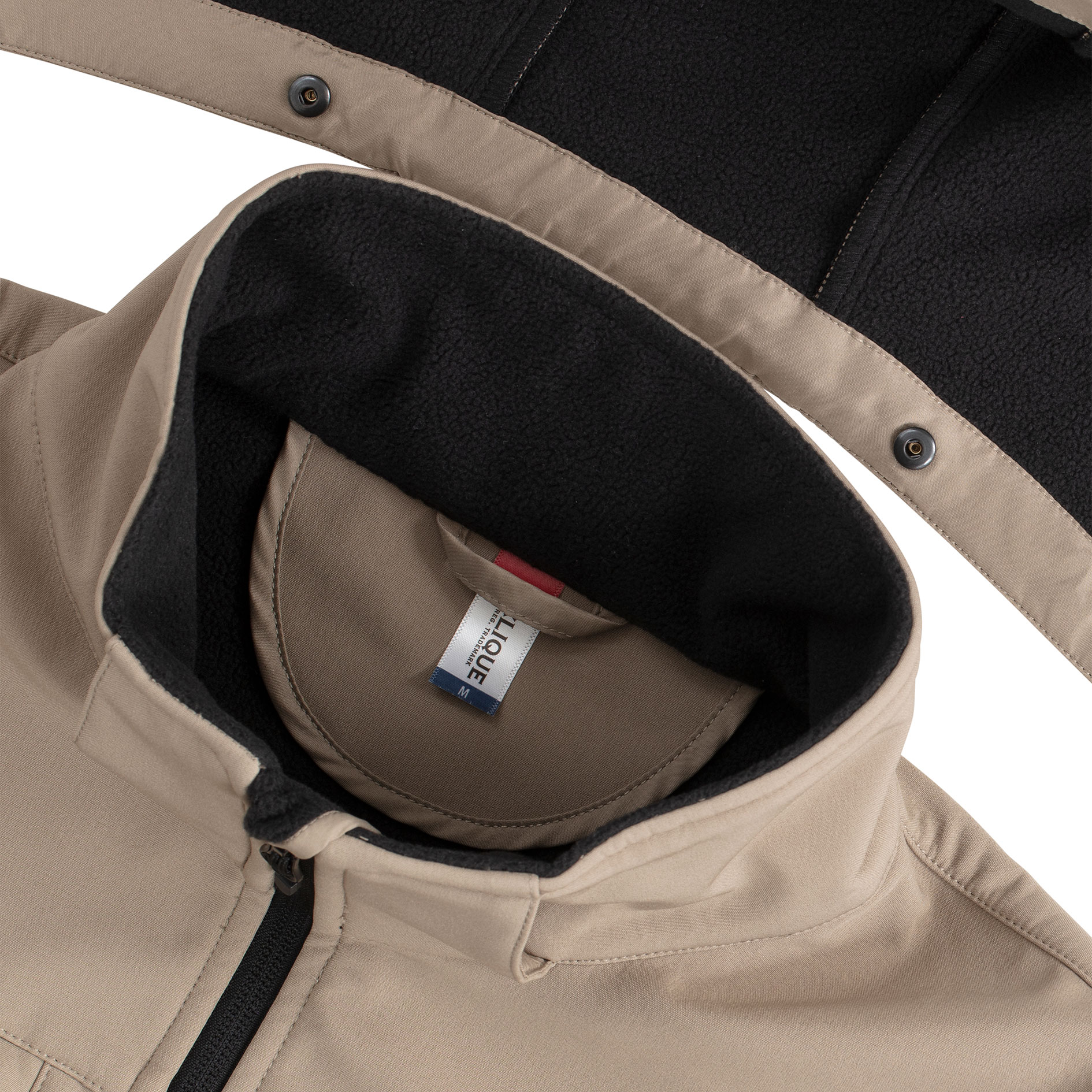 Clique Classic 2-i-1 softshelljakke, Sand, large image number 5
