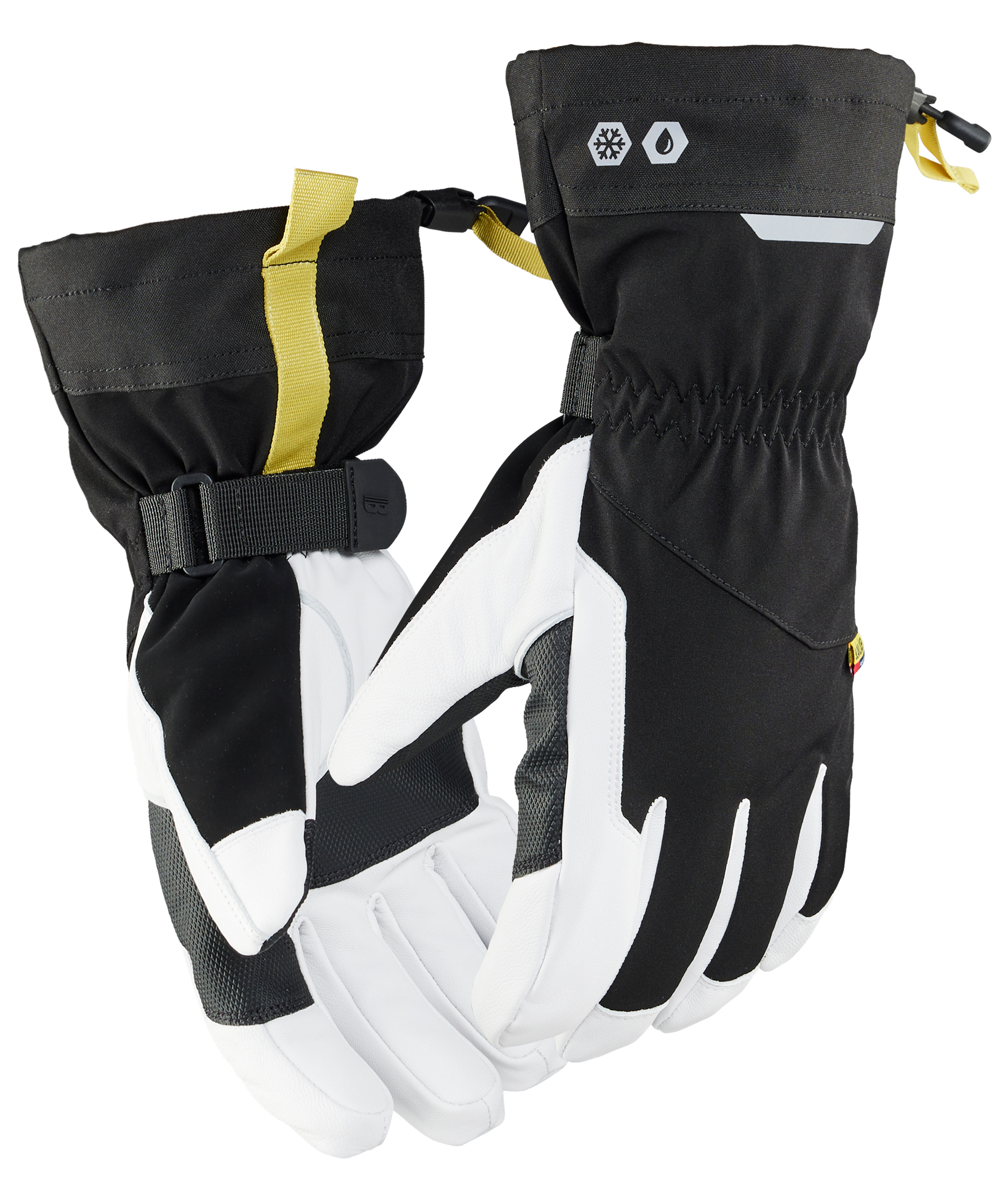 Bl&aring;kl&auml;der Supreme Warm l&aelig;rhansker, Svart/Hvit