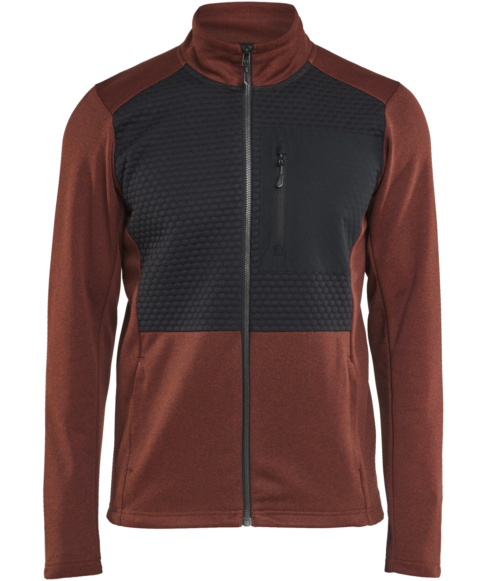 Bl&aring;kl&auml;der fleece cardigan, Br&auml;nd R&ouml;d/Svart, Br&auml;nd R&ouml;d/Svart, swatch