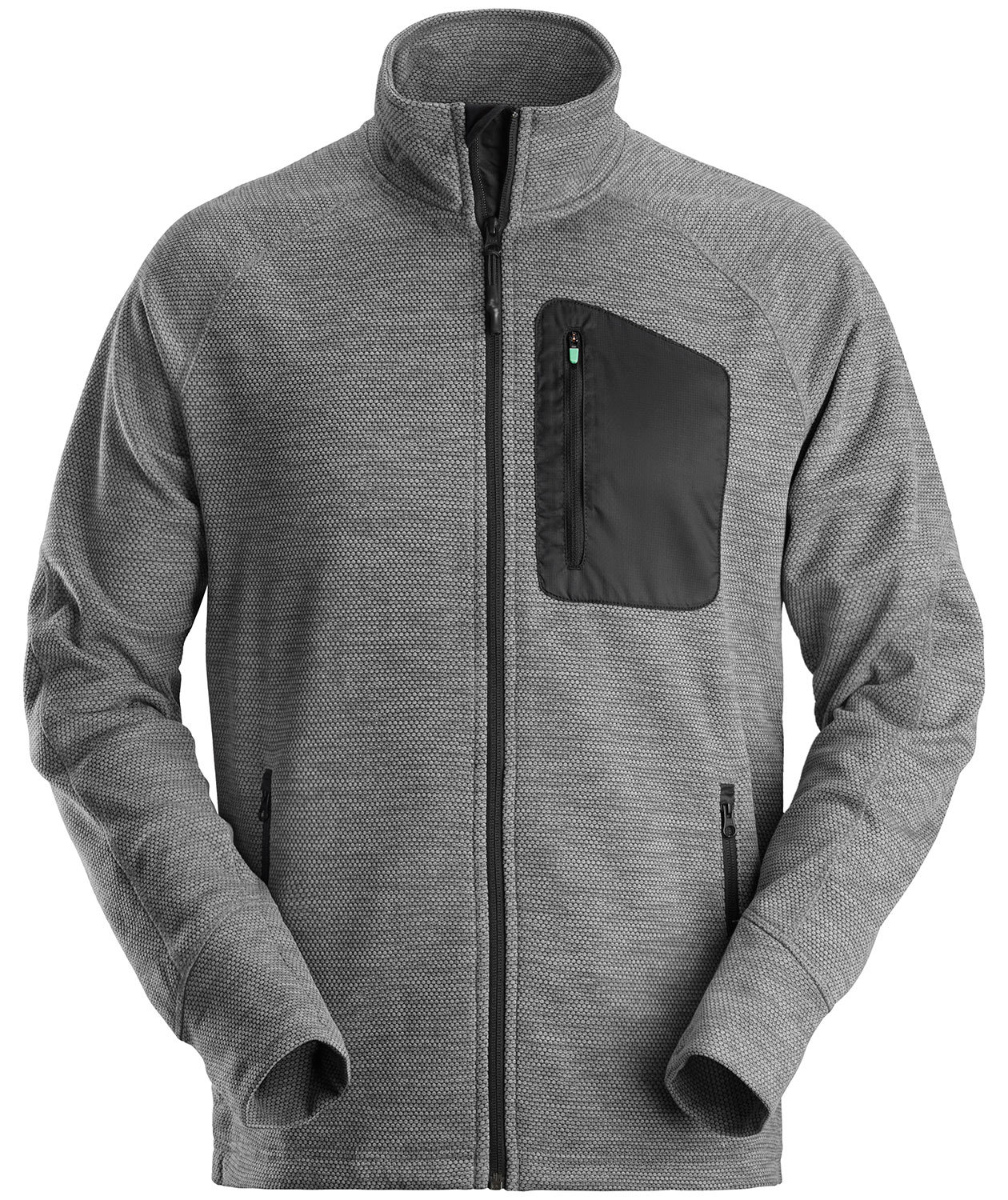 Snickers FlexiWork fleece cardigan 8042, Gr&aring;/Svart, Gr&aring;/Svart, swatch