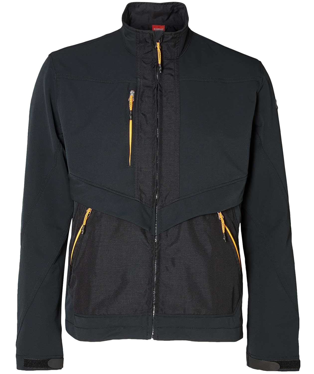 Kansas Evolve Craftsmen jacka full stretch, Svart