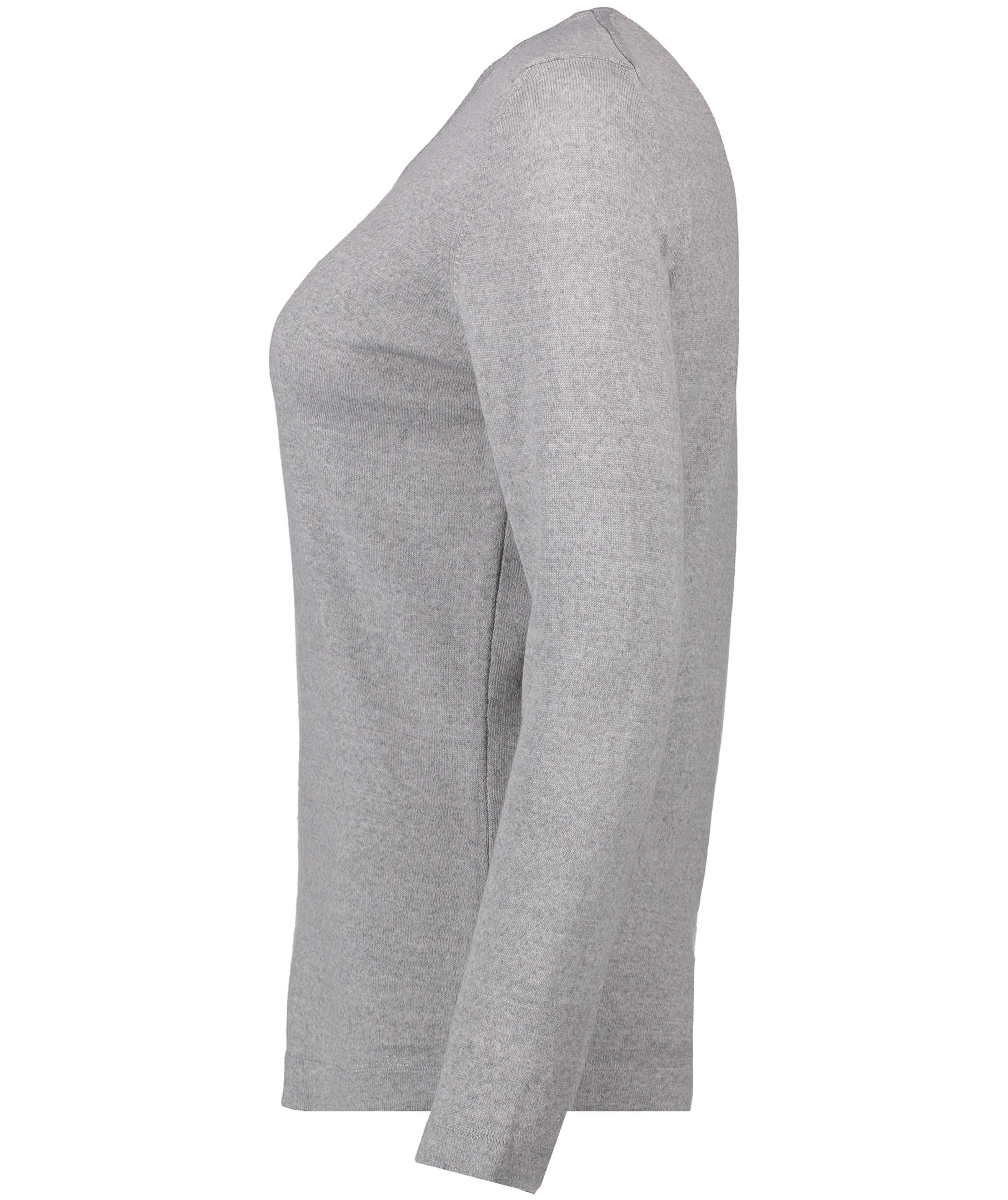 Seven Seas dame strikkpullover med merinoull, Light Grey Melange, large image number 3