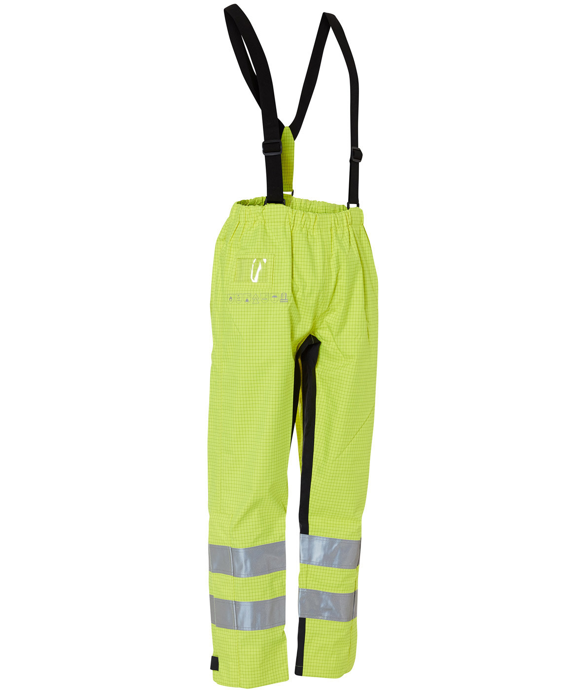 ELKA Multinorm trousers with braces, Hi-Vis Yellow/Navy
