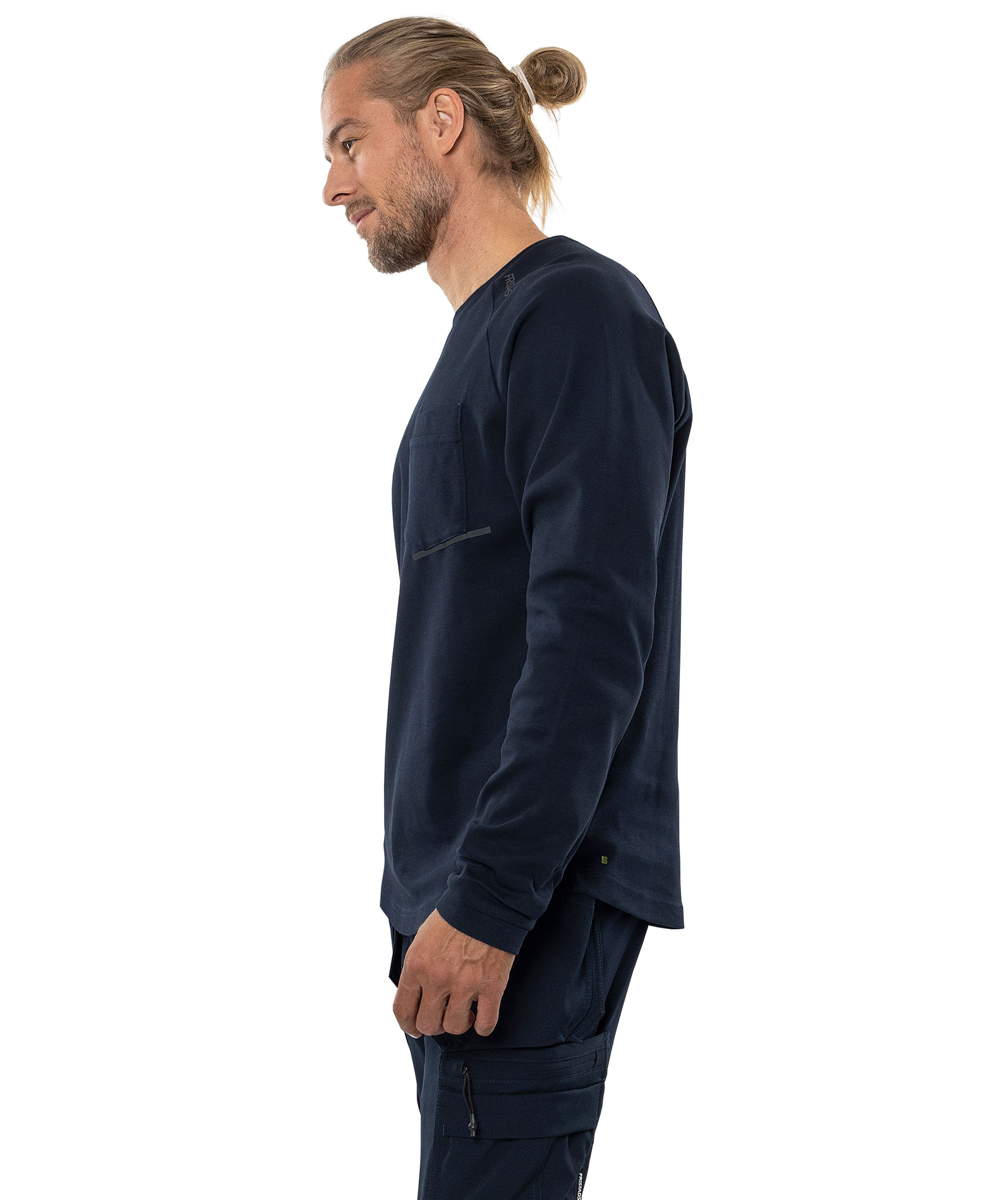 Fristads l&aring;ng&auml;rmad T-shirt 7821 GHT, M&ouml;rk Marinbl&aring;, large image number 5