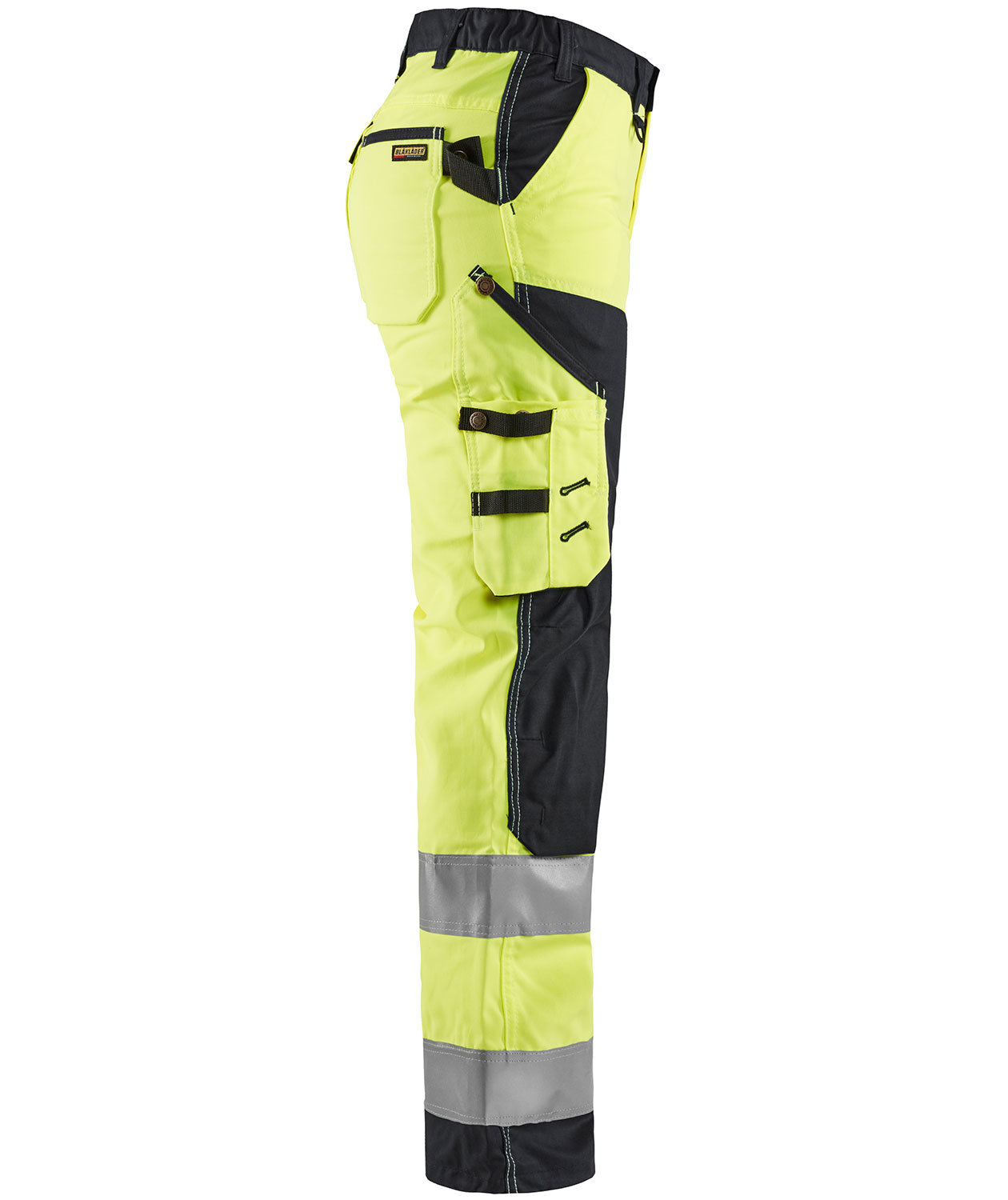 Bl&aring;kl&auml;der dame arbeidsbukse, Hi-vis Gul/Svart, large image number 3