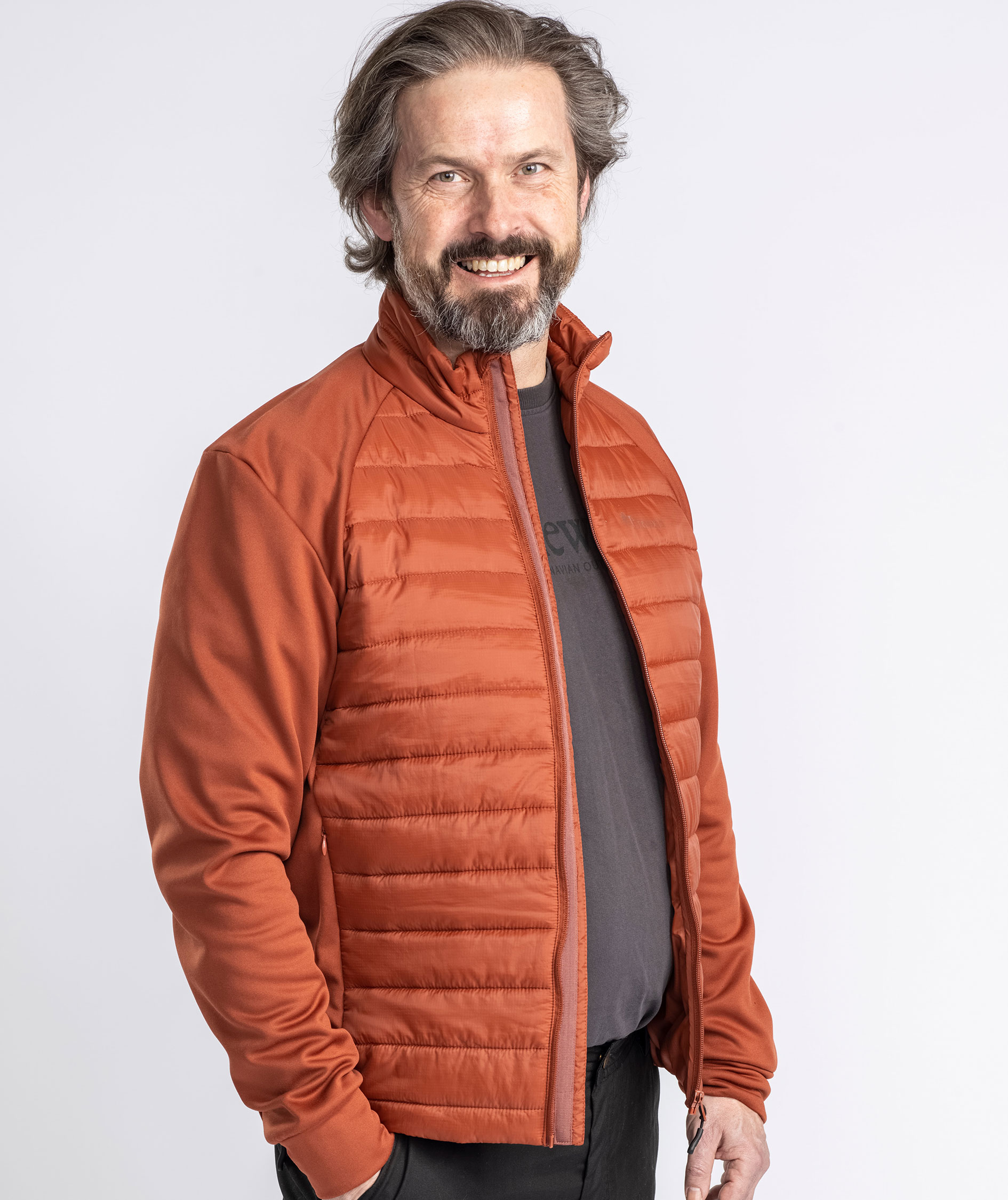 Pinewood Finnveden Hybrid Power fleecejakke, Terracotta, large image number 4