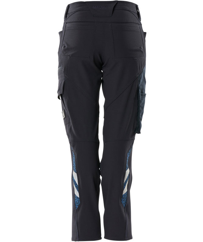 Mascot Accelerate diamond fit dame arbejdsbukser full stretch, M&oslash;rk Marine, large image number 1