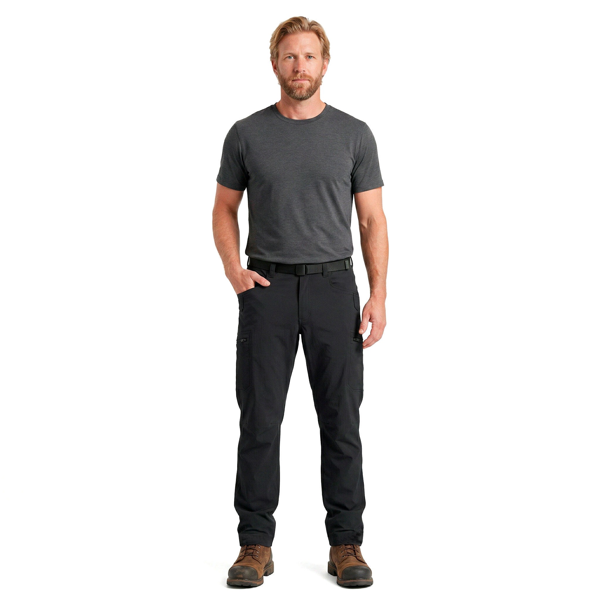 Carhartt&nbsp;Tapered servicebukser full stretch, Black, large image number 2