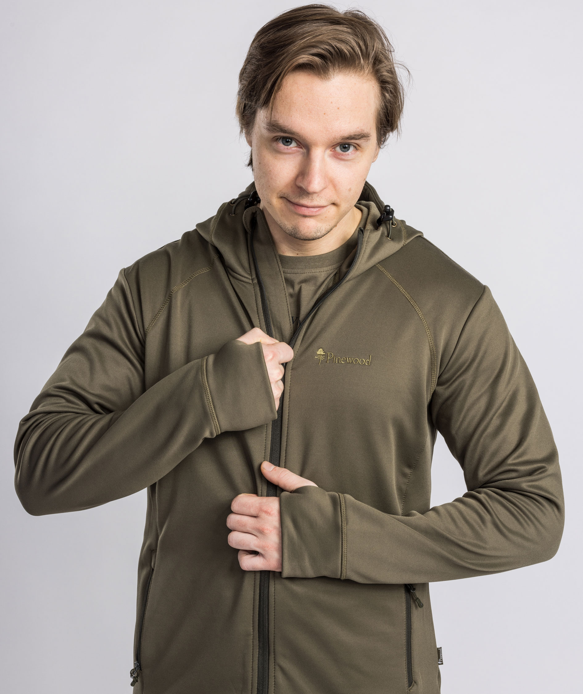 Pinewood Finnveden fleecejakke, Olive, large image number 4