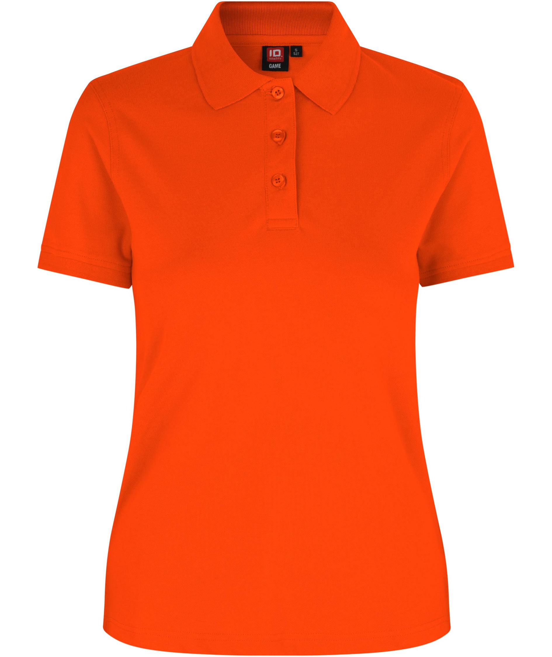 ID dame Pique Polo T-shirt med stretch, Orange, Orange, swatch