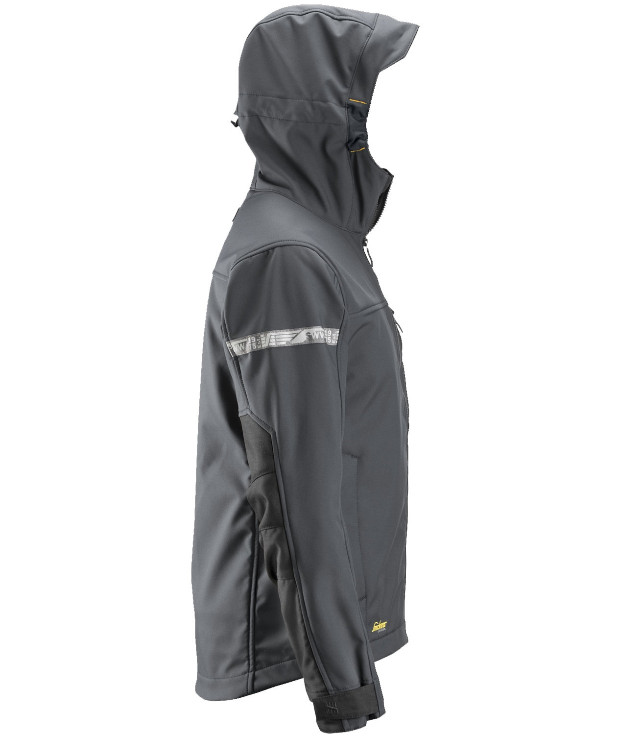 Snickers AllroundWork softshelljakke 1229, St&aring;lgr&aring;/Svart, large image number 2