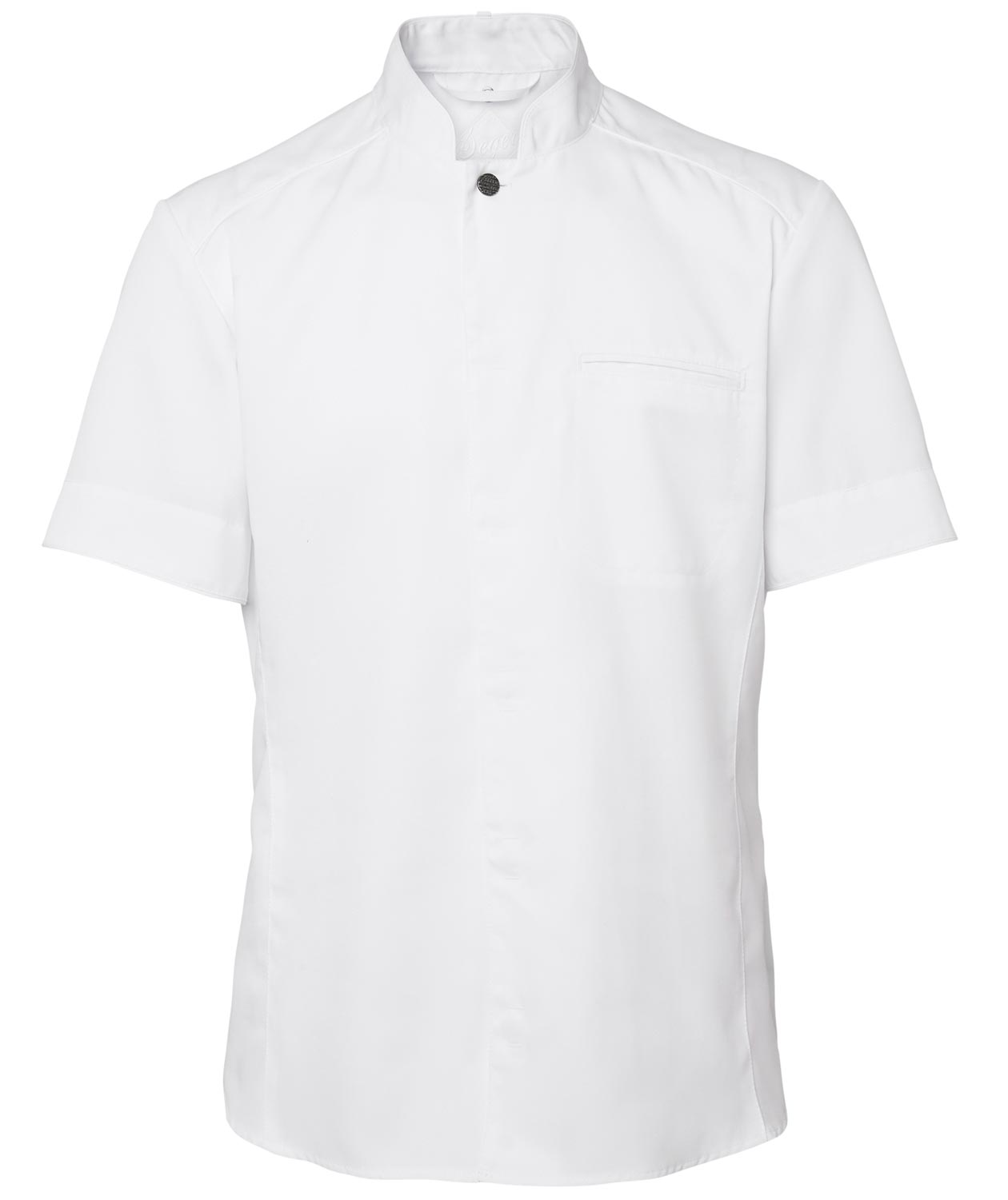 Segers 1023 slim fit kort&auml;rmad kockskjorta, Vit