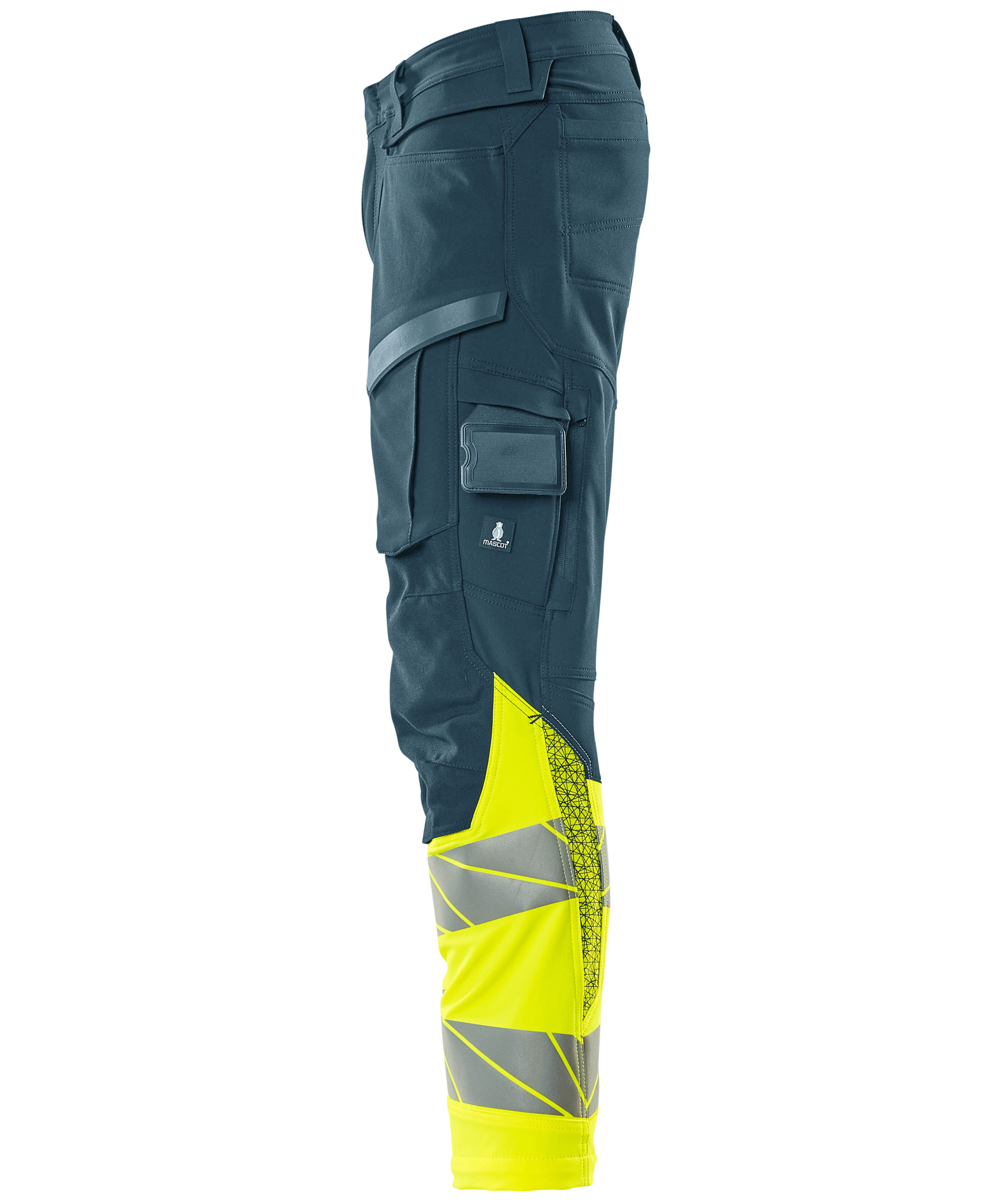 Mascot Accelerate Safe arbejdsbukser full stretch, M&oslash;rk Petroleum/Hi-Vis Gul, large image number 3