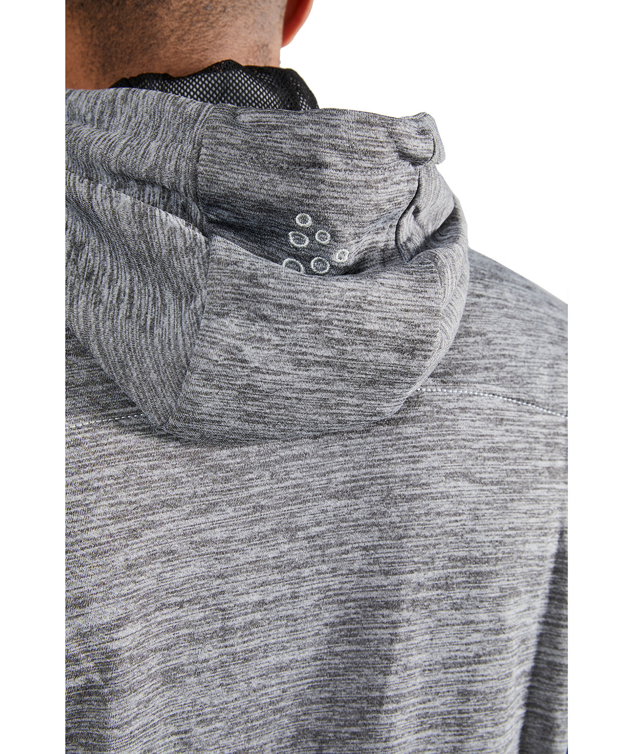 Craft Leisure hoodie med blixtl&aring;s, M&ouml;rkgr&aring; Melerad, large image number 4