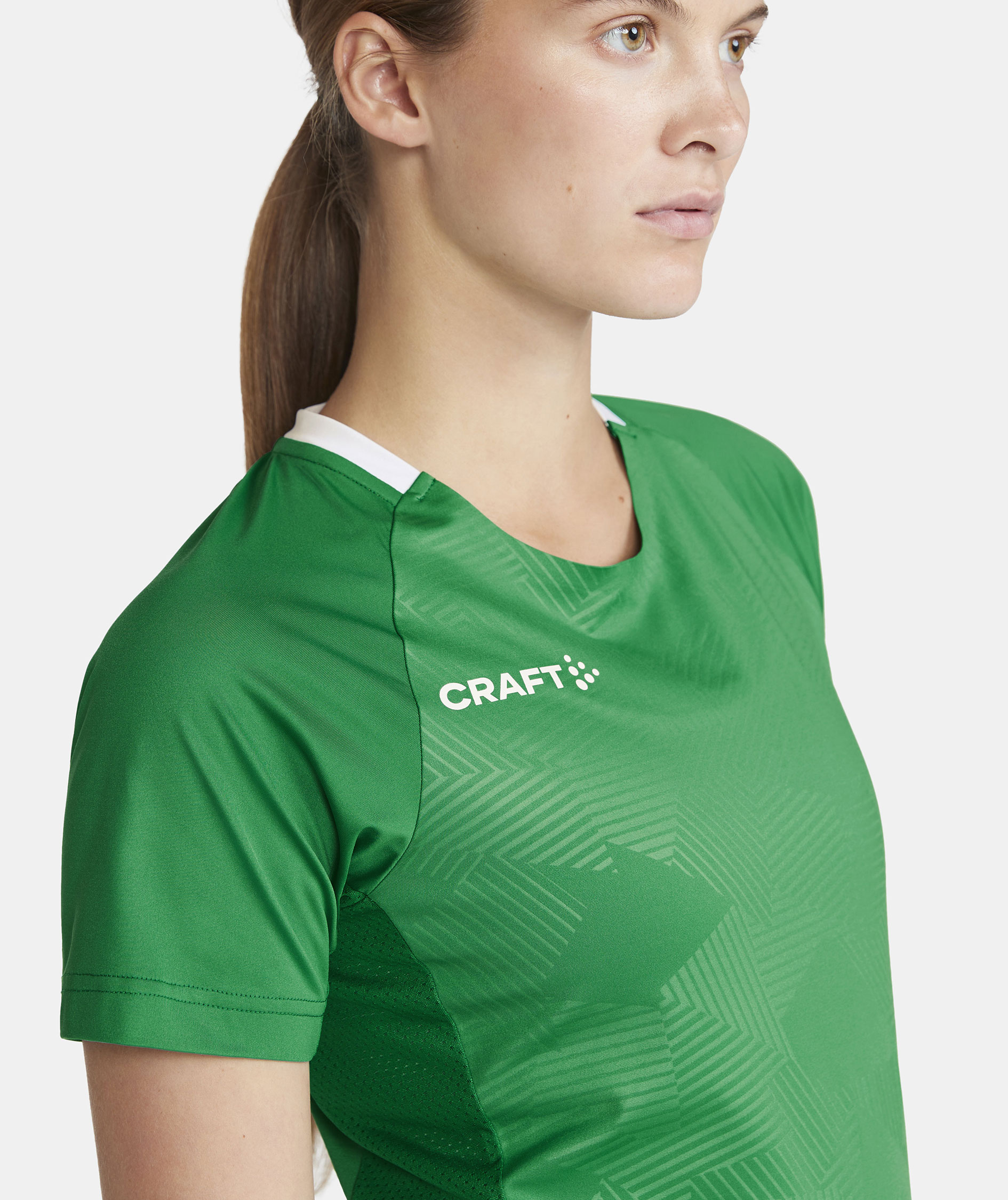 Craft Premier Solid Jersey dame T-shirt, Team green, large image number 3