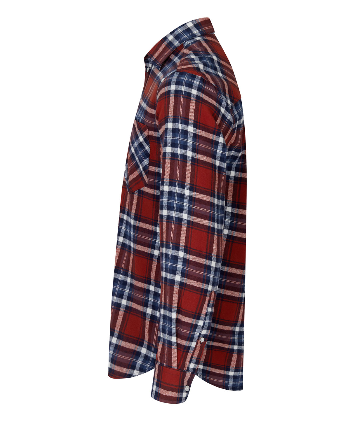 Segers 1227 flannel shirt, Red/Blue, large image number 4