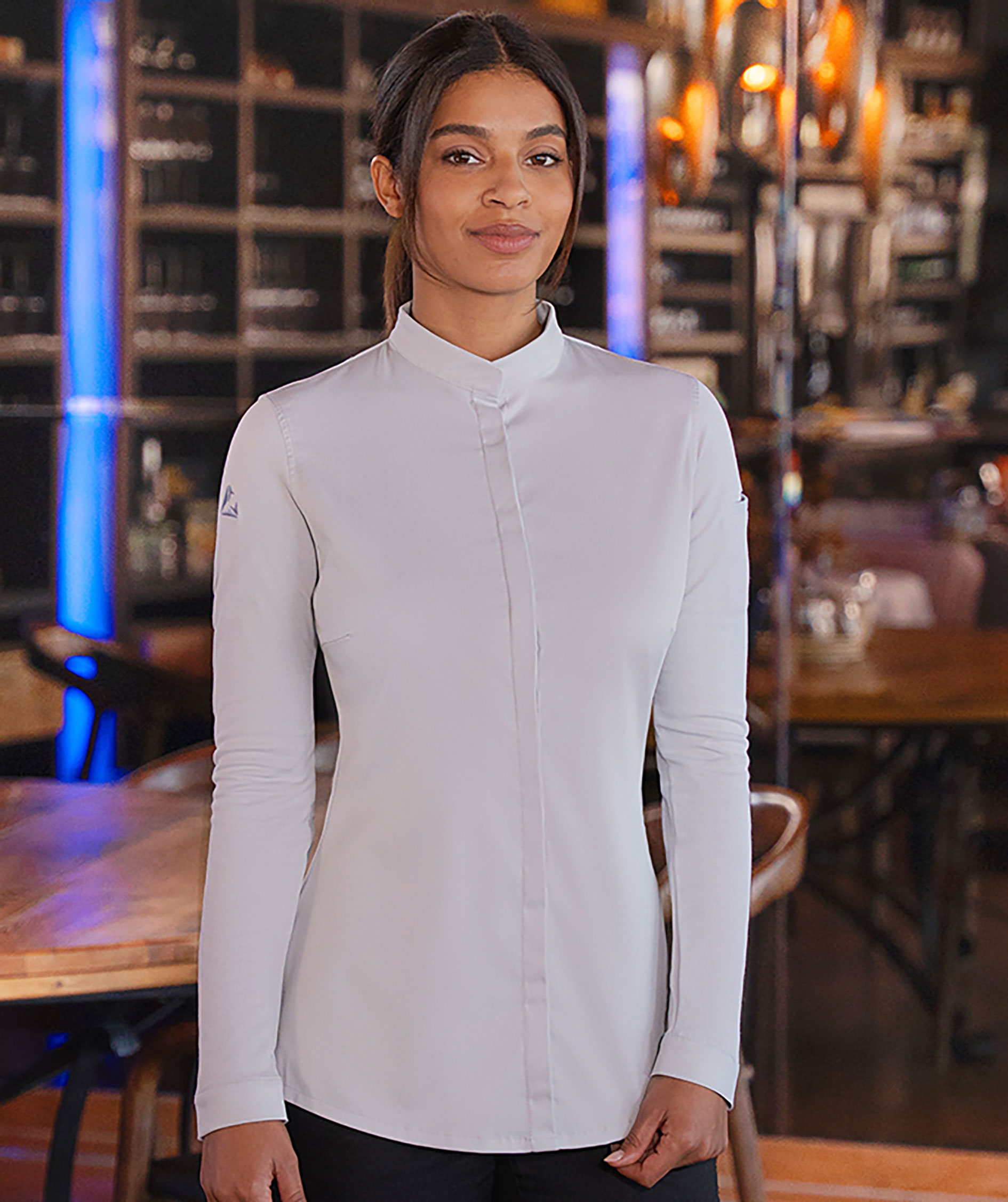 Karlowsky DIAMOND CUT&reg; Avantgarde dame kokkejakke, Silver Grey, large image number 1