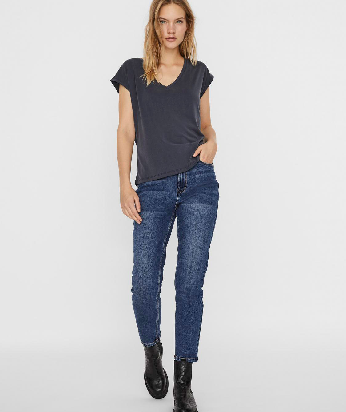 Vero Moda VMFILLI dame T-shirt, Ombre Blue, large image number 4