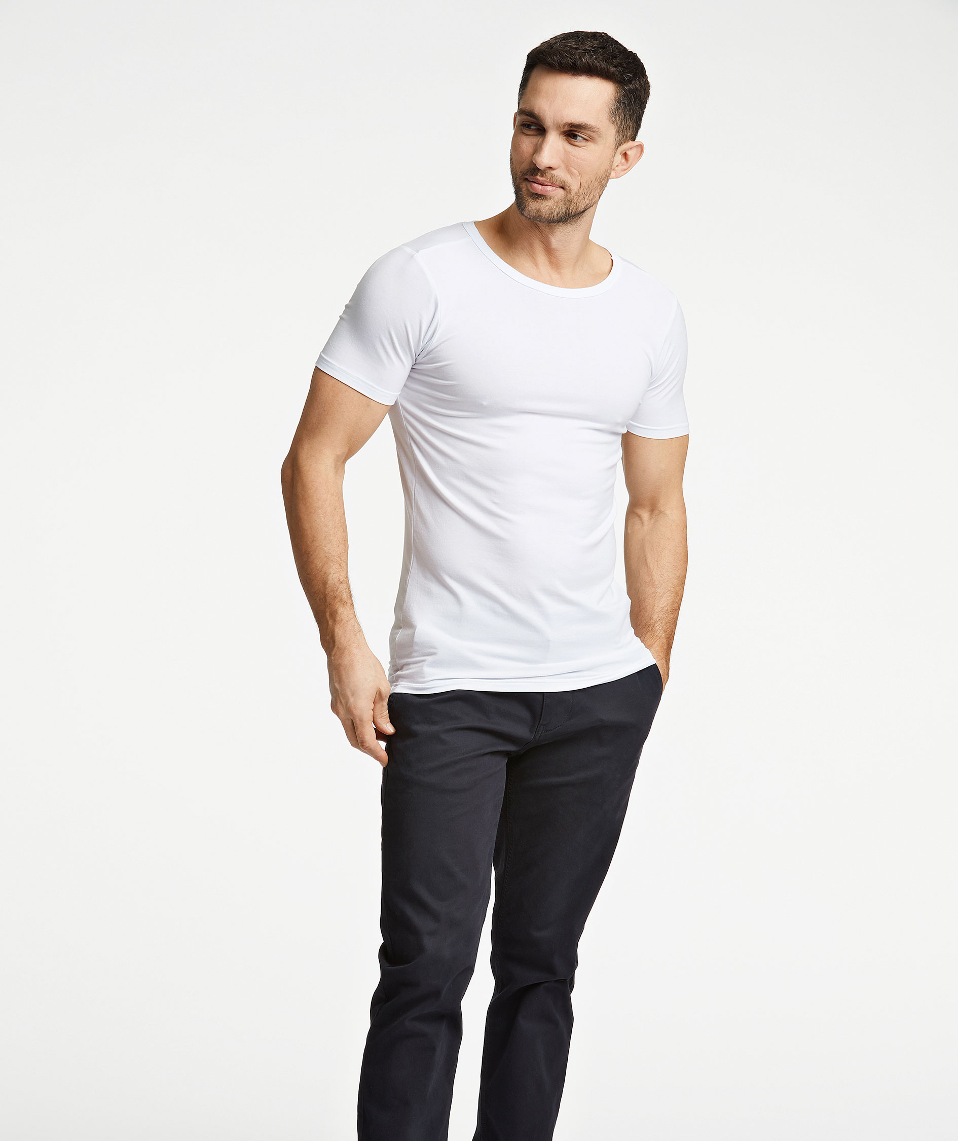 Lindbergh Basic 2er-Pack T-Shirt, Wei&szlig;, large image number 1