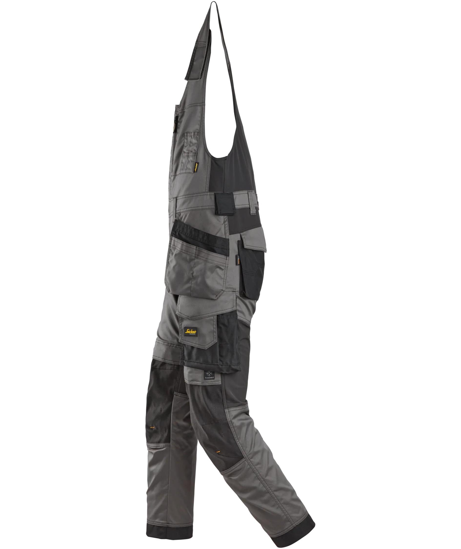 Snickers AllroundWork craftsman one-piece trousers 6012, Steel Grey/Black, large image number 3