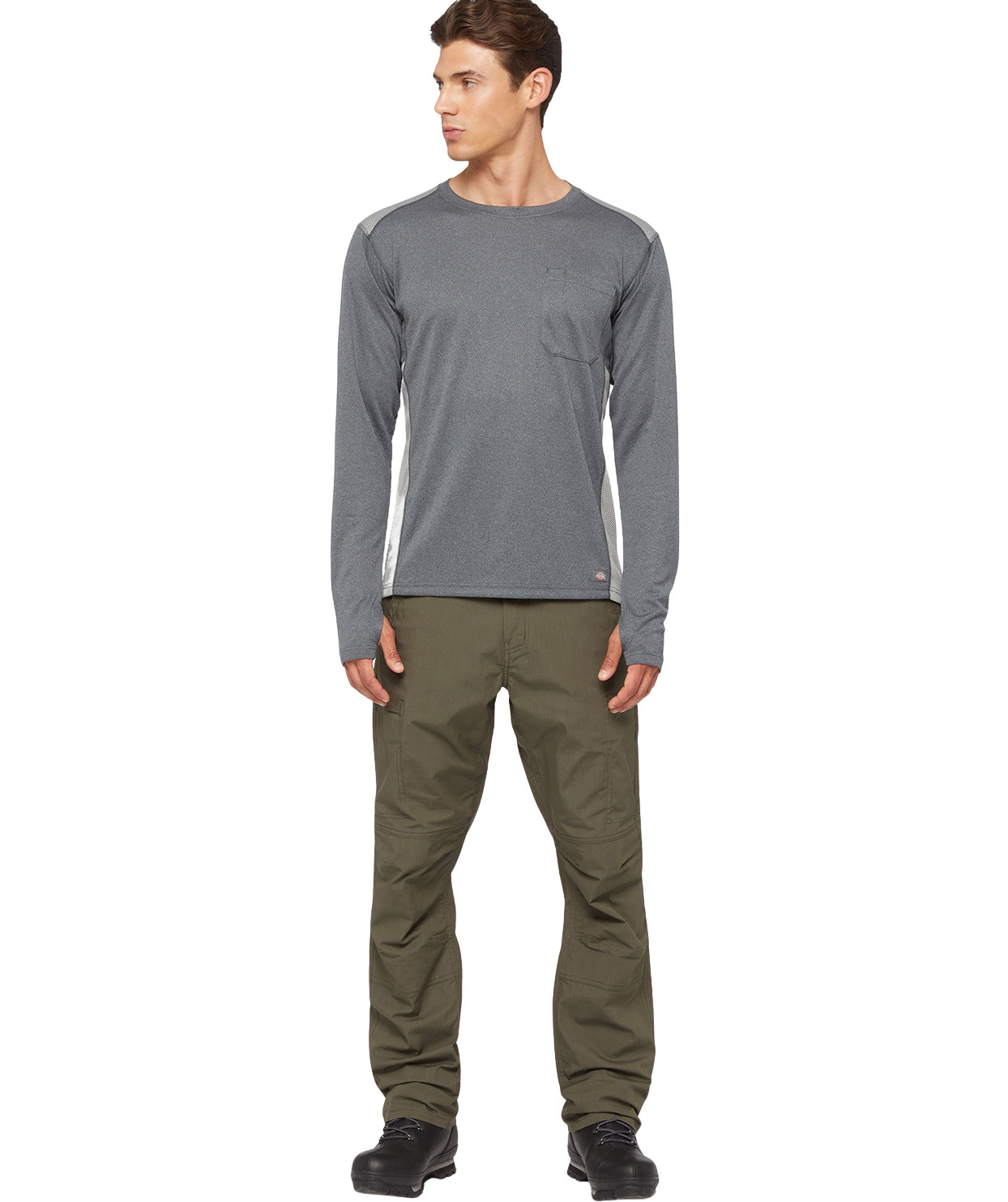 Dickies l&aring;ng&auml;rmad T-shirt, Dark Heather Grey, large image number 2