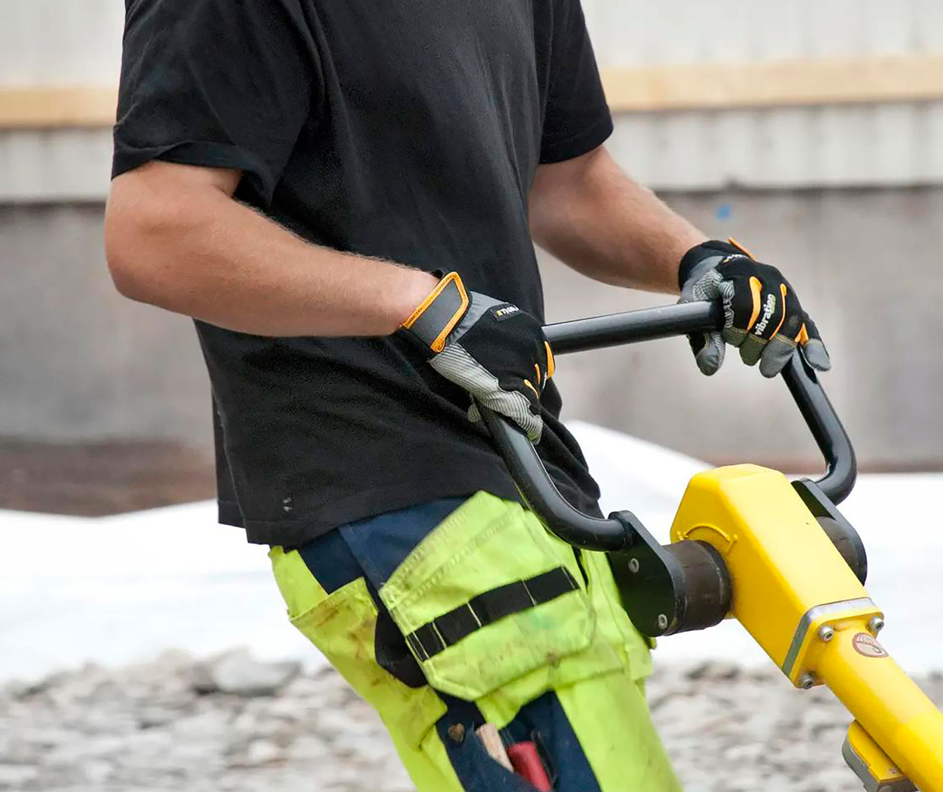 Tegera 9180A pro vibrationsd&auml;mpande handskar, Svart