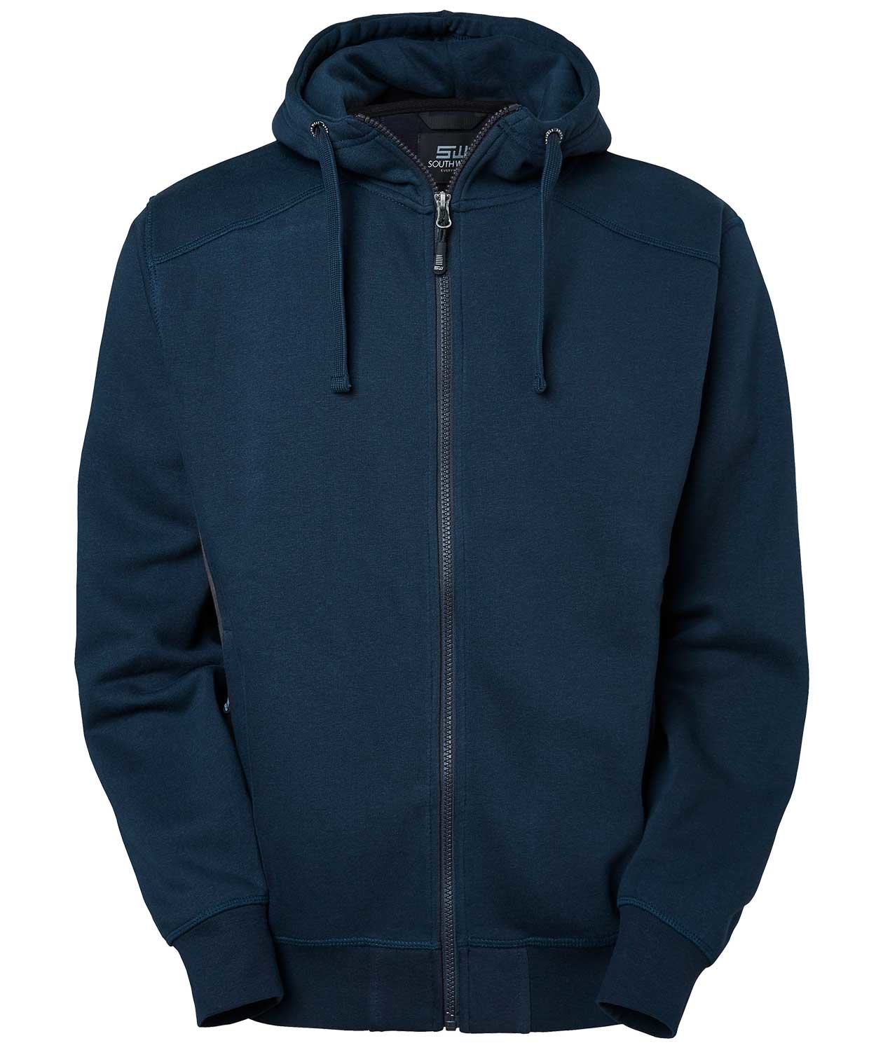 South West Franklin sweat h&aelig;ttetr&oslash;je med lynl&aring;s, Navy/Gr&aring;, Navy/Gr&aring;, swatch