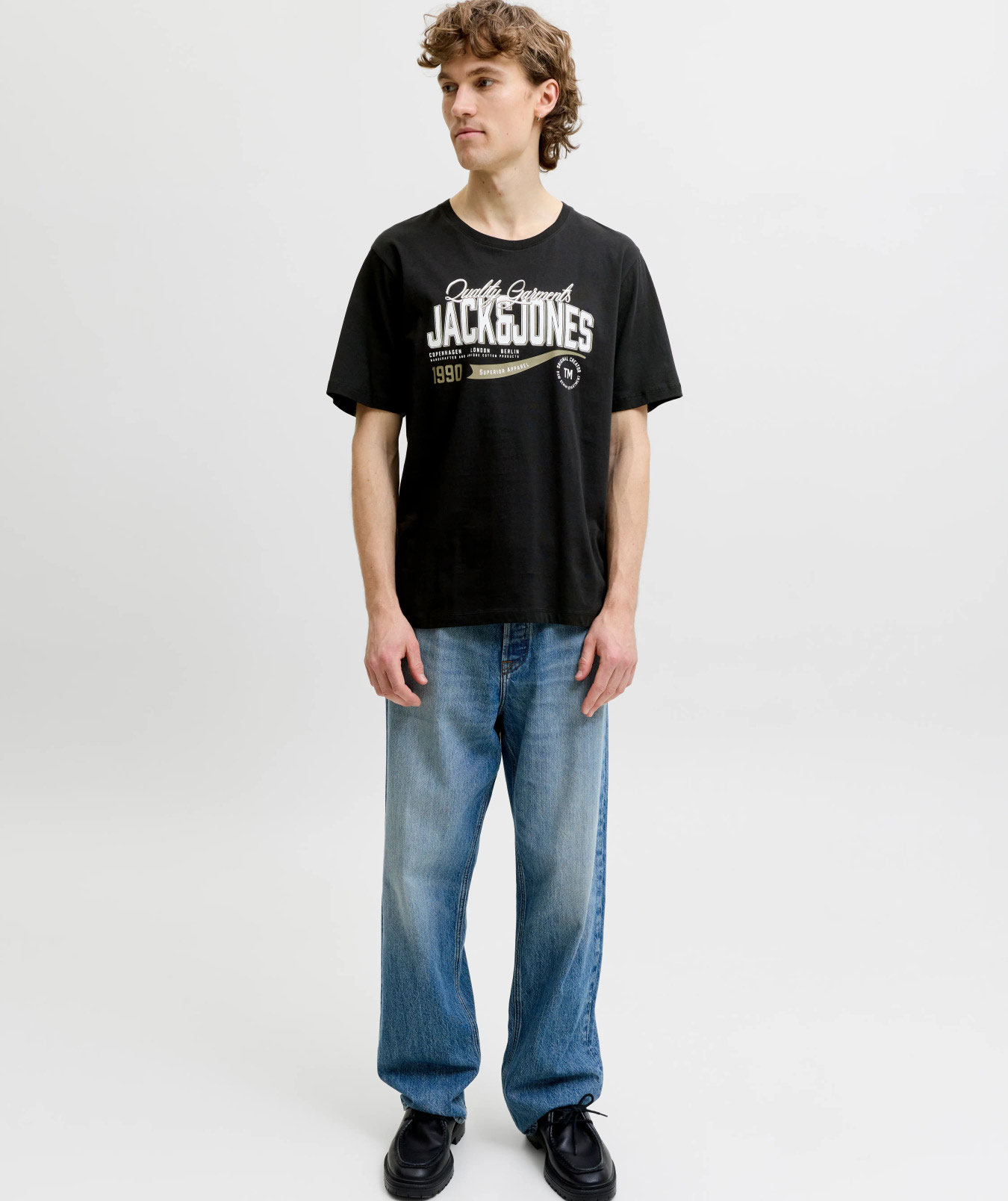 Jack & Jones JJELOGO T-skjorte, Svart, large image number 6
