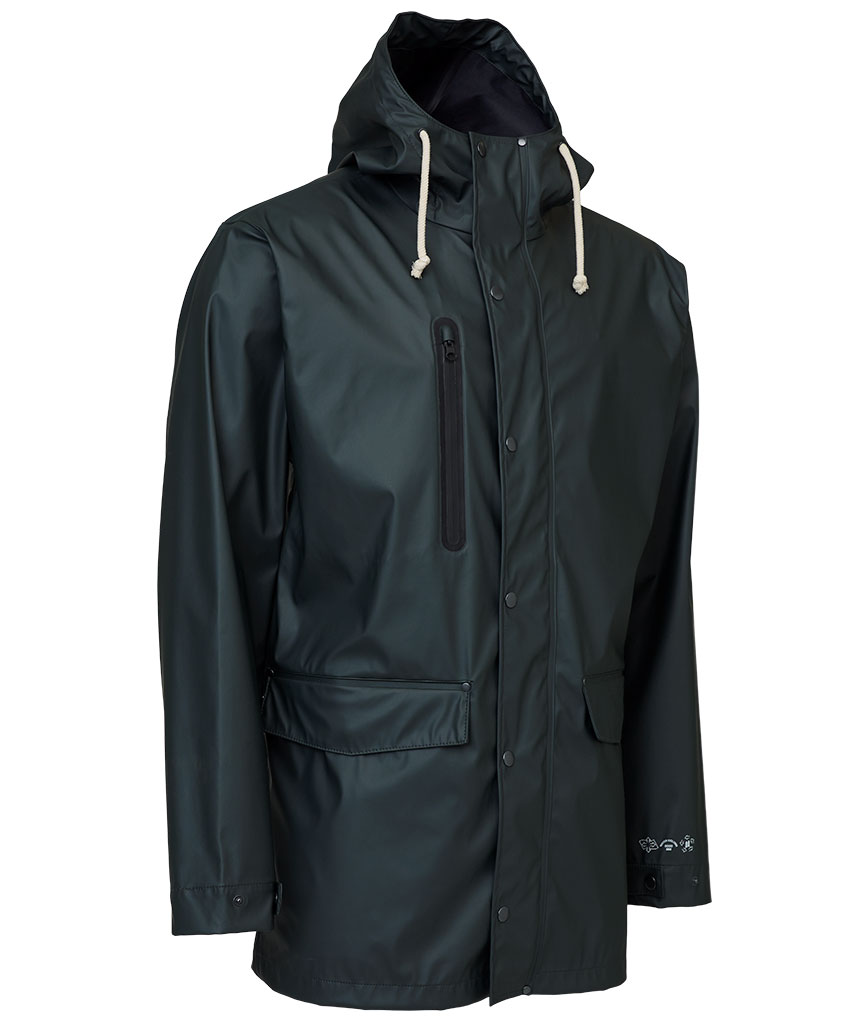 ELKA Recycled PU regnjakke, M&ouml;rk salamander