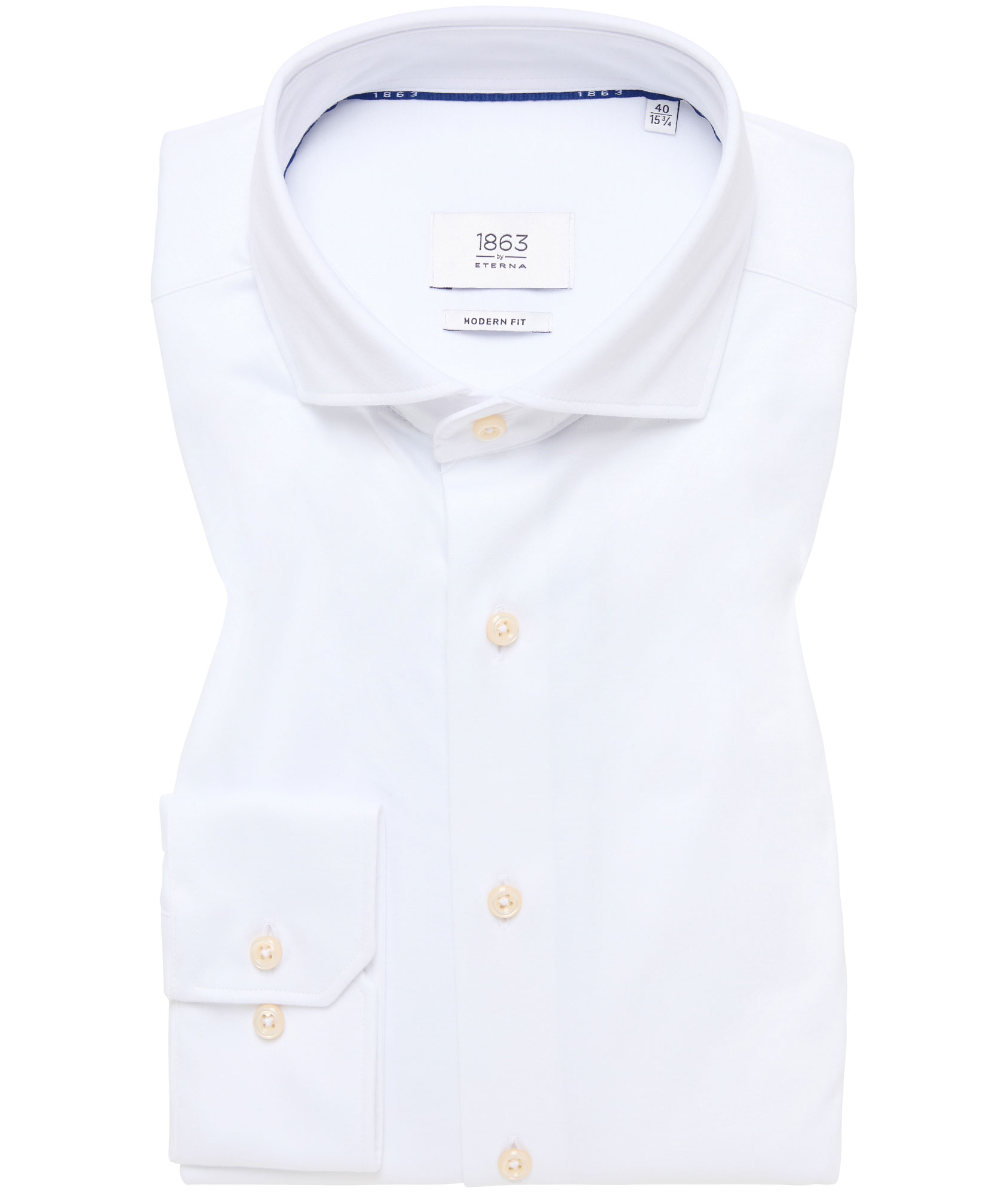 Eterna Soft Tailoring Jersey Modern fit Hemd, White, large image number 4