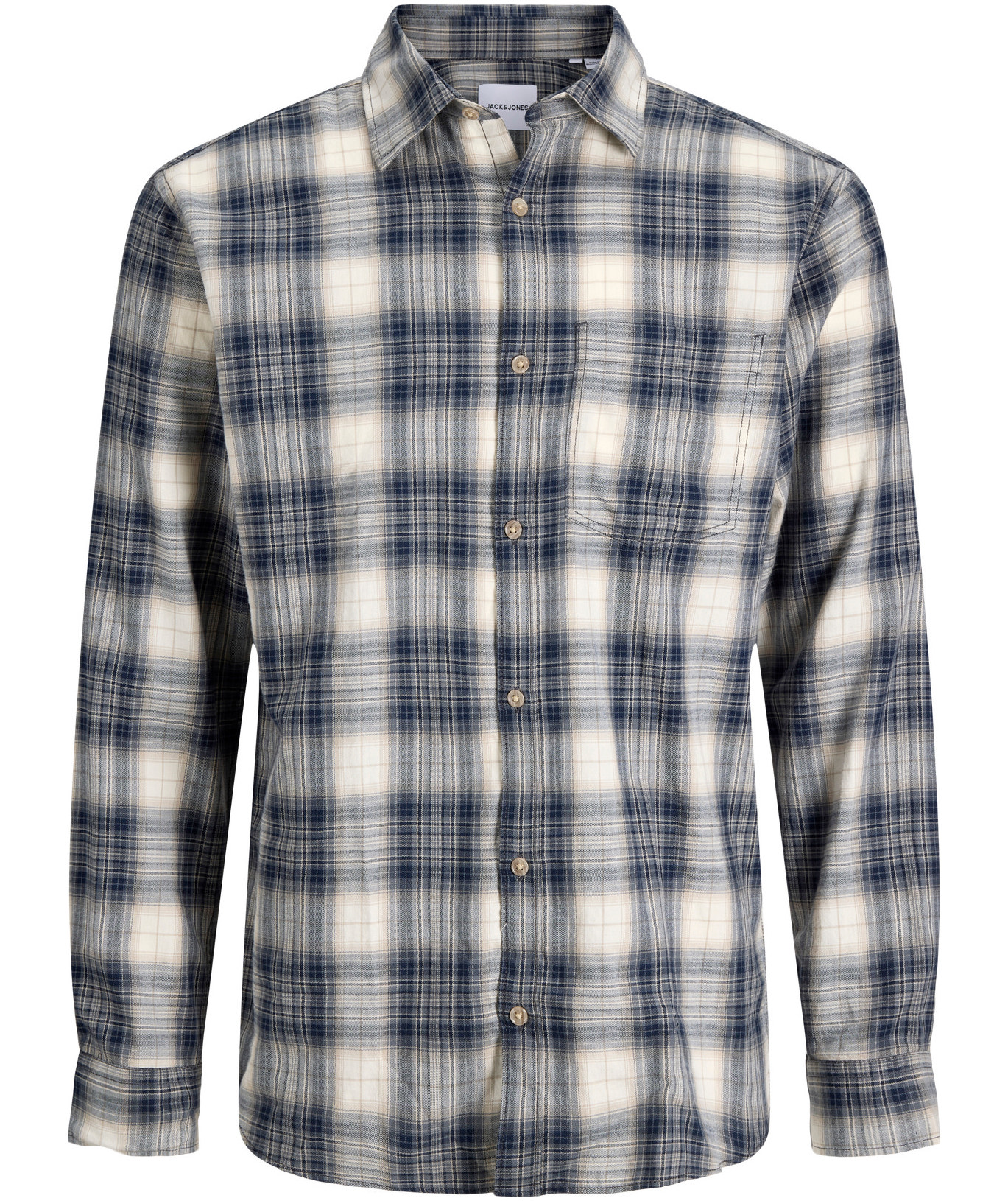 Jack & Jones JJJAMES flannel shirt, Cloud Dancer