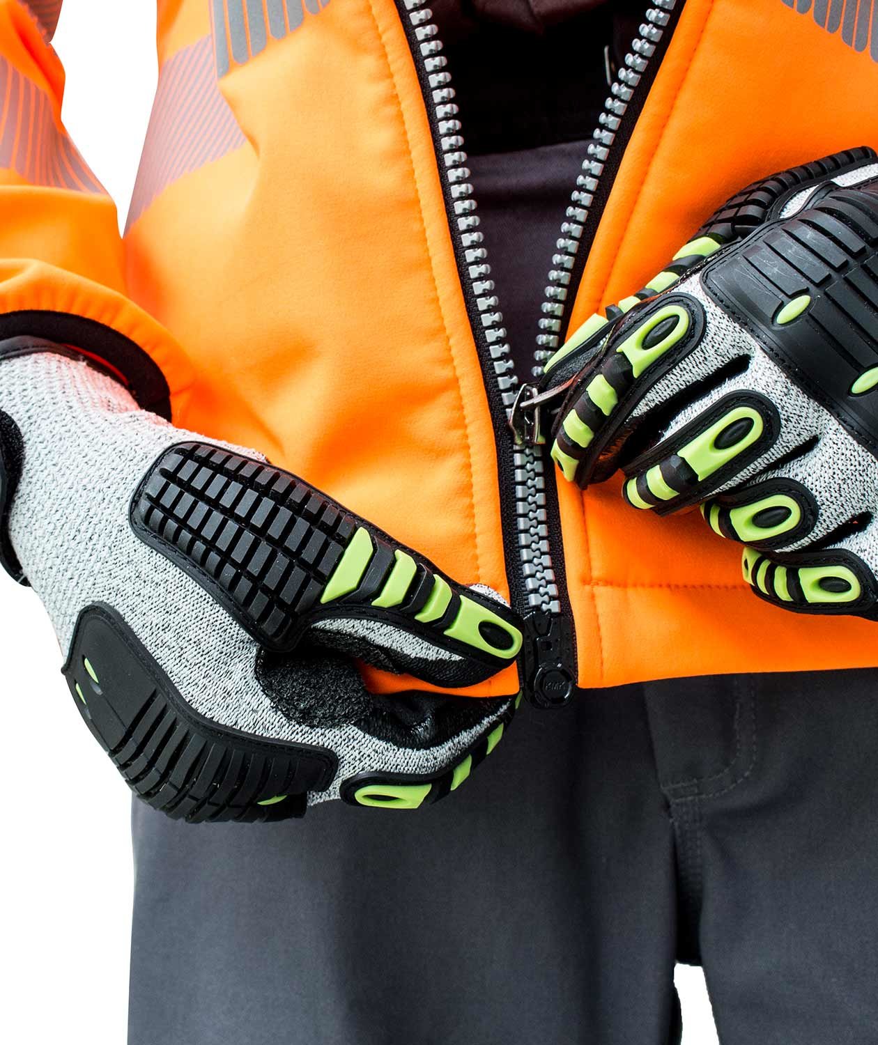 Portwest PW3 softshelljacka, Varsel Orange/Svart, large image number 2