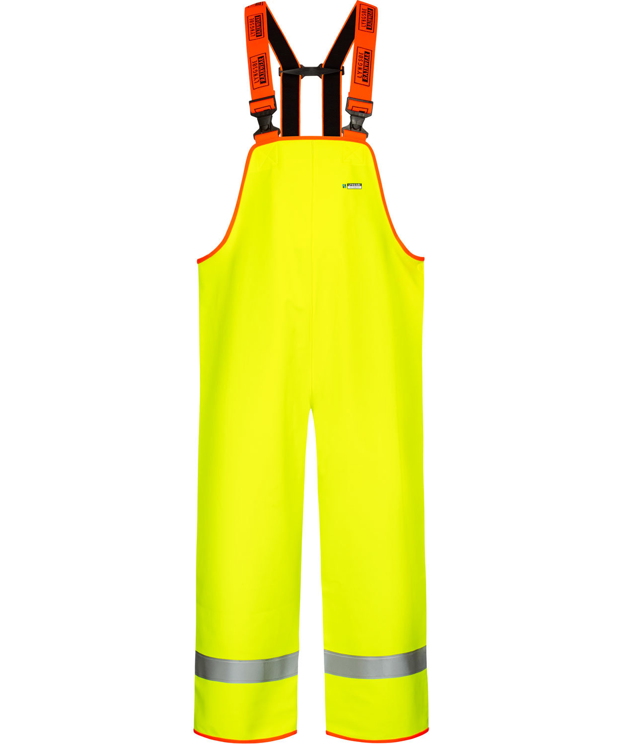 Lyngs&oslash;e PVC regnh&auml;ngselbyxa, Varsel gul/marinbl&aring;