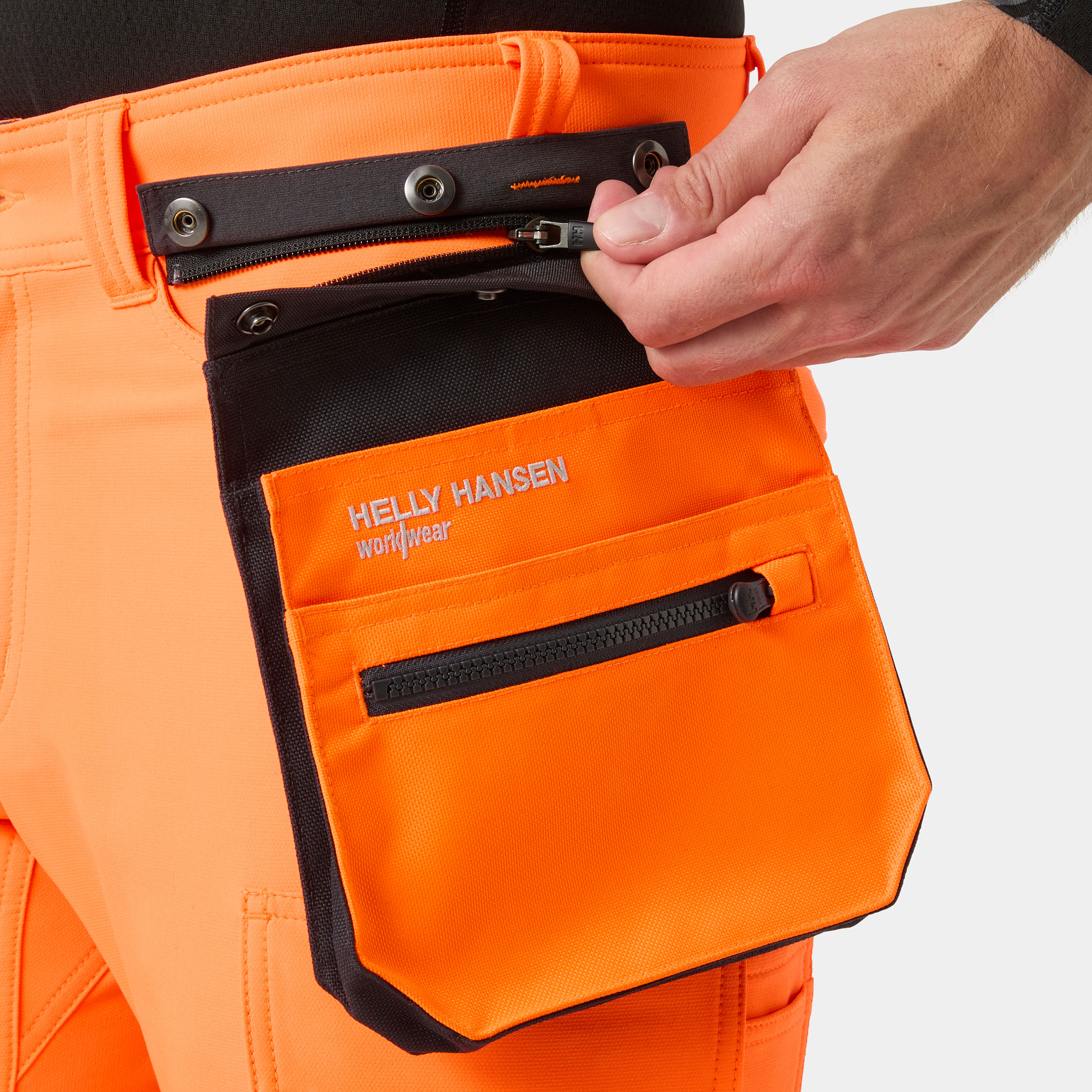 Helly Hansen Connect&trade; Essential h&aelig;ngelomme 2, Hi-vis Orange/Ebony, Hi-vis Orange/Ebony, large image number 1