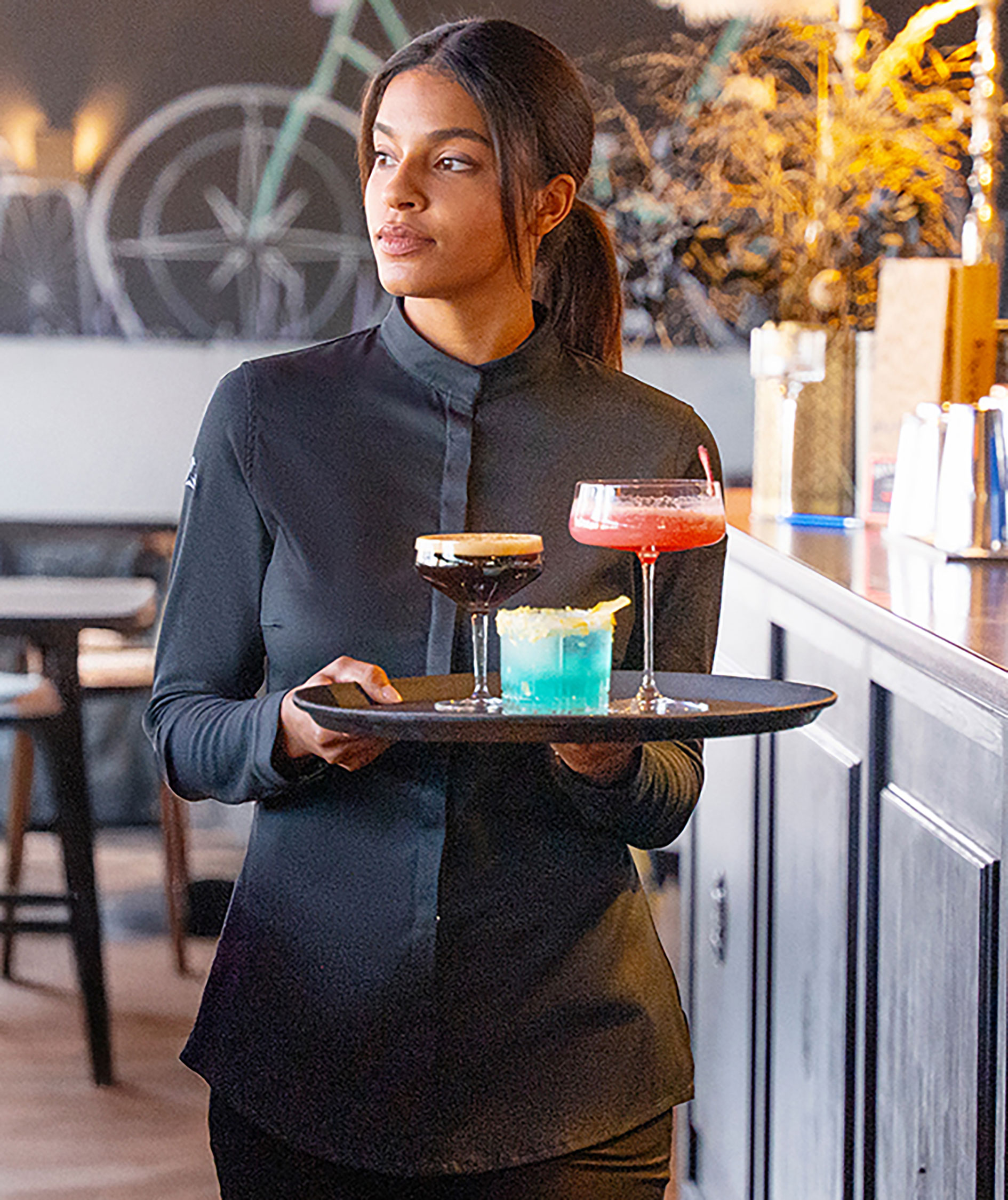 Karlowsky DIAMOND CUT&reg; Avantgarde dame kokkejakke, Black, large image number 7