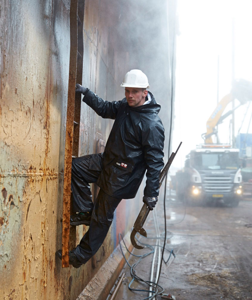 Lyngs&oslash;e Multinorm PU Regenjacke, Marine