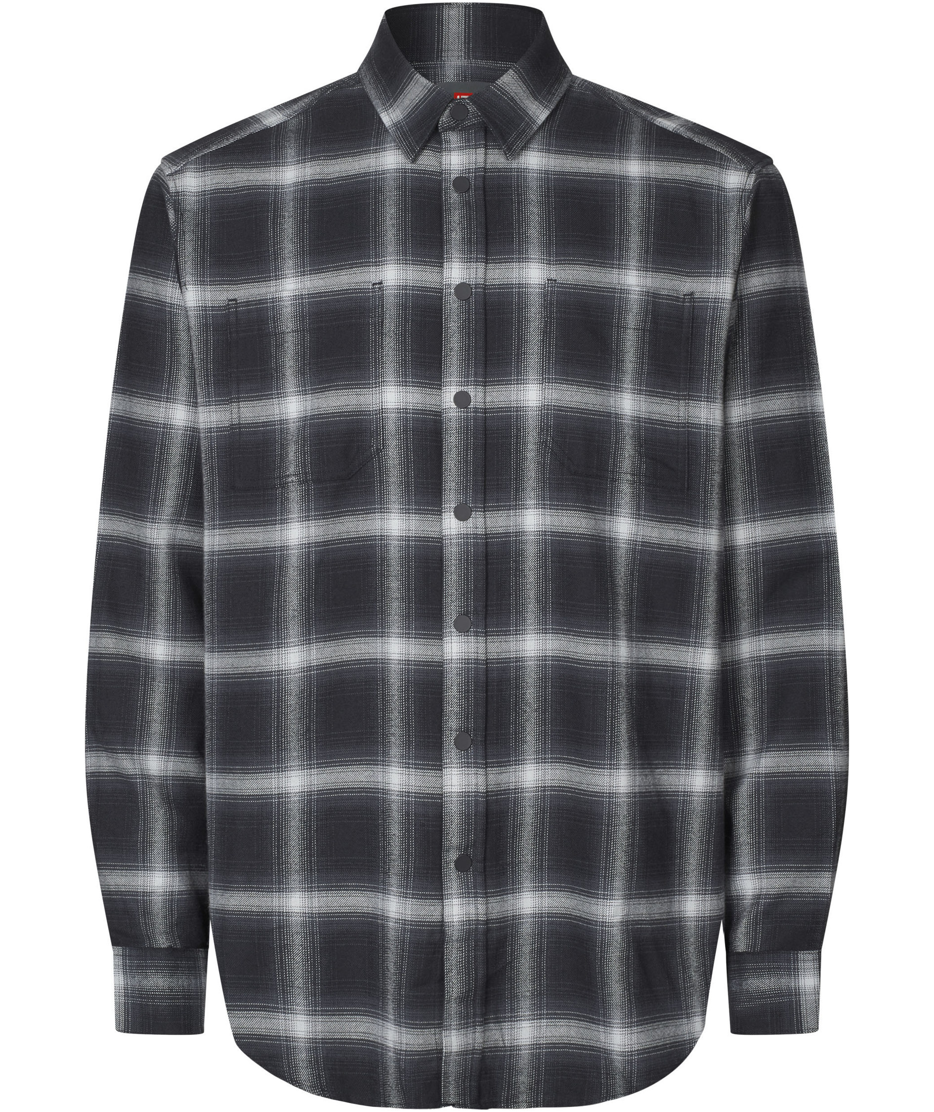 Seven Seas Regular fit flannelskjorte, Silver Grey
