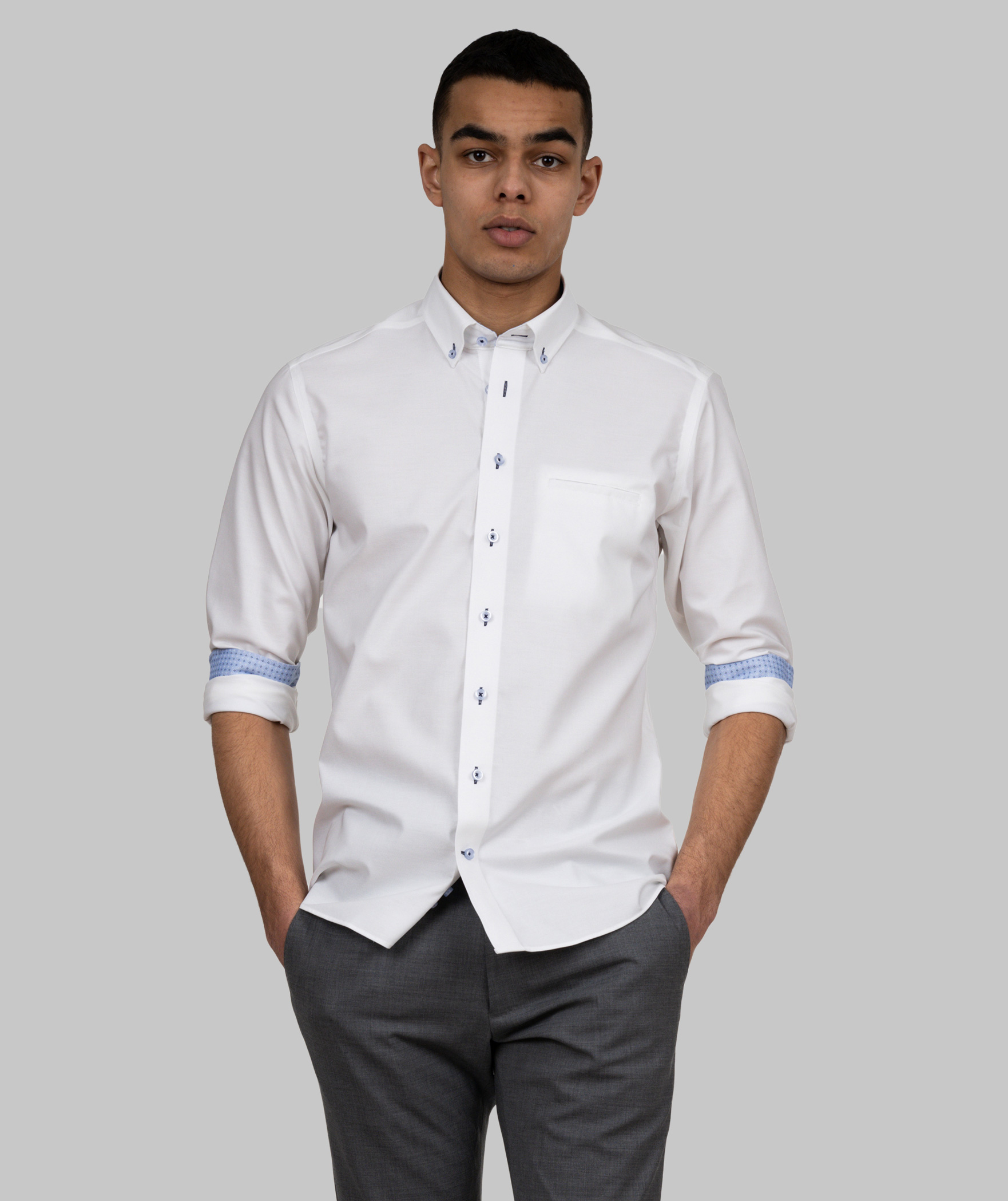 J. Harvest & Frost Red Bow 121 slim fit shirt, White, large image number 1