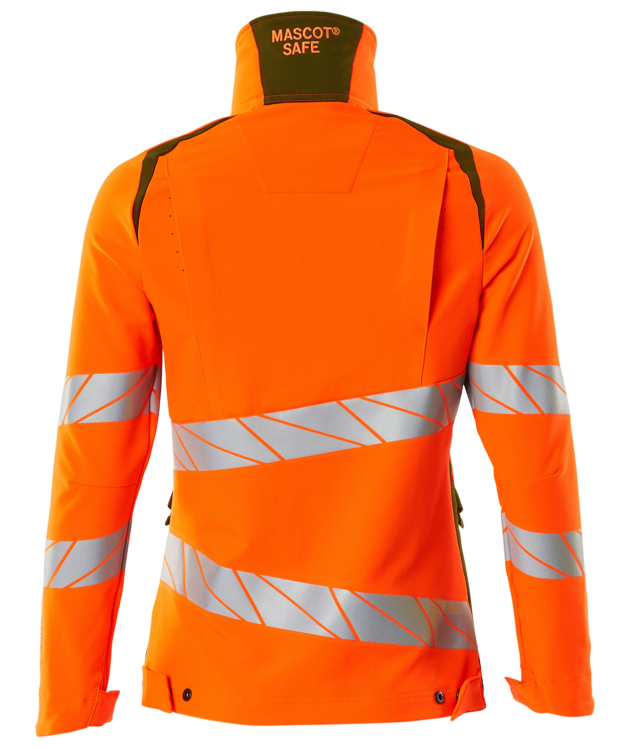 Mascot Accelerate Safe Damen Jacke full stretch, Hi-Vis Orange/Moosgr&uuml;n, large image number 1
