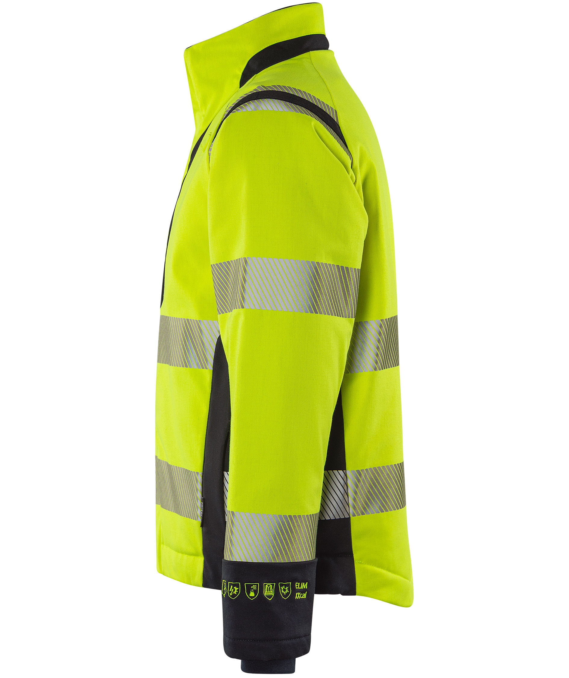 Fristads Flamestat Green winter jacket 4942 GFS, Hi-Vis yellow/marine, large image number 3