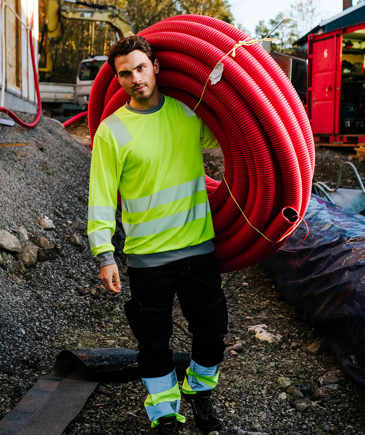 YOU Sundsvall lang&aelig;rmet T-shirt, Hi-Vis&nbsp;Gul, large image number 1