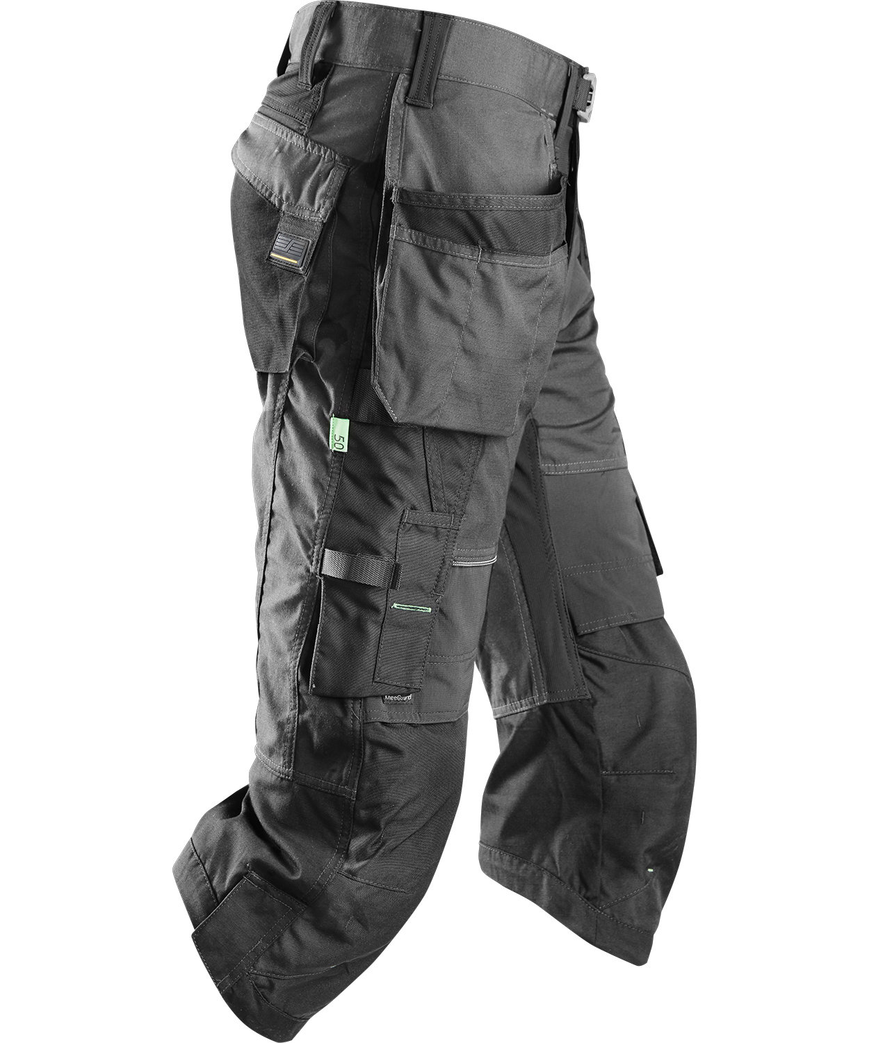 Snickers h&aring;ndverkerknickers FlexiWork 6905, St&aring;lgr&aring;/Svart, large image number 3