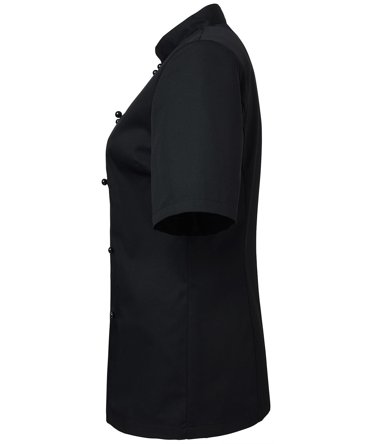 Segers kort&auml;rmad kockjacka dam, Svart, large image number 3